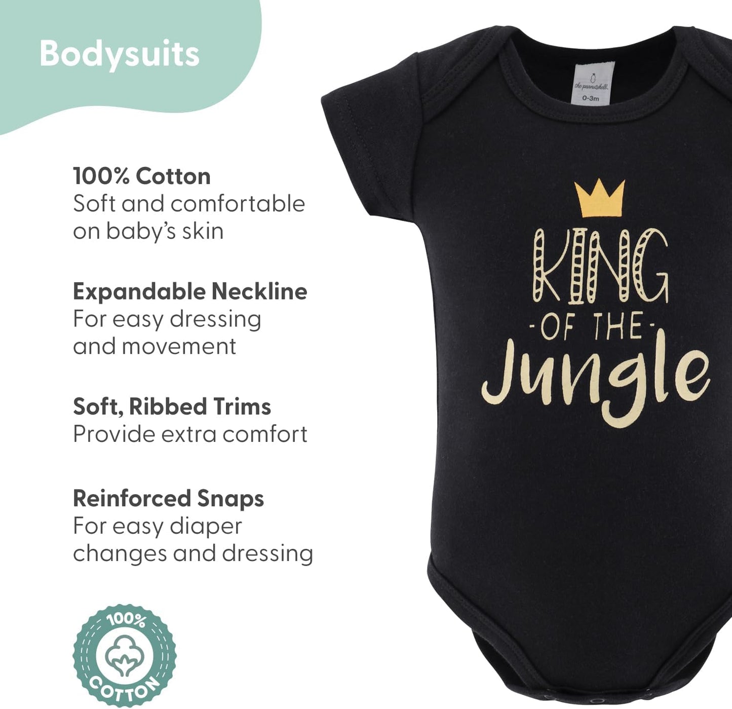 Baby Layette Gift Set for Baby Boys - 16 Piece Boy Baby Clothes Newborn to 9 Months - King of the Jungle