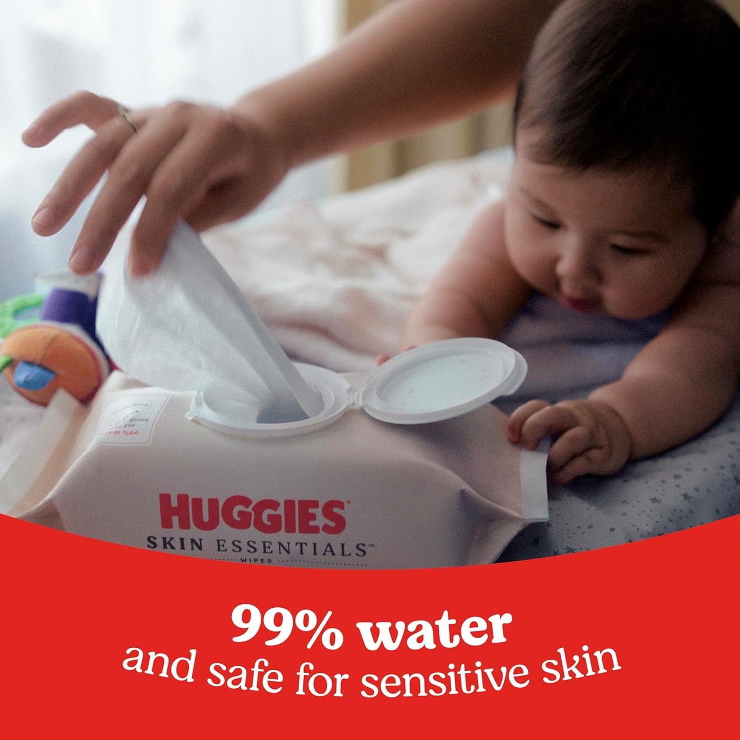 Skin Essentials Baby Wipes, Hypoallergenic, 99% Water, 6 Flip Top Packs (336 Wipes Total)