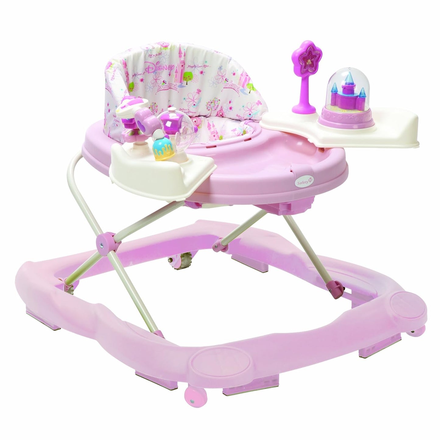 Baby Walker with Wheels, Pink Baby Walkers and Activity Center for Infants