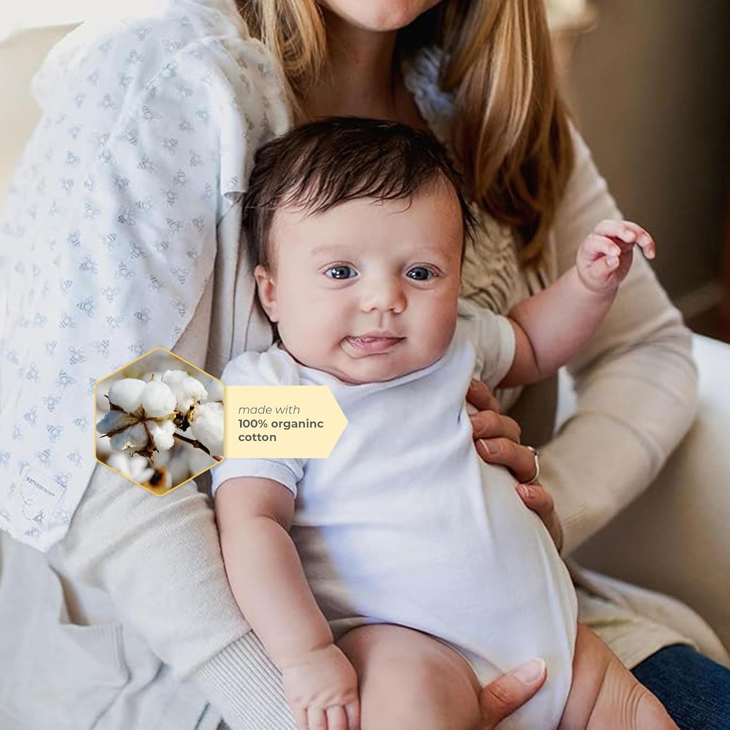 Unisex Baby Bodysuits, 5-Pack Short & Long Sleeve One-Pieces, 100% Organic Cotton Bodysuit