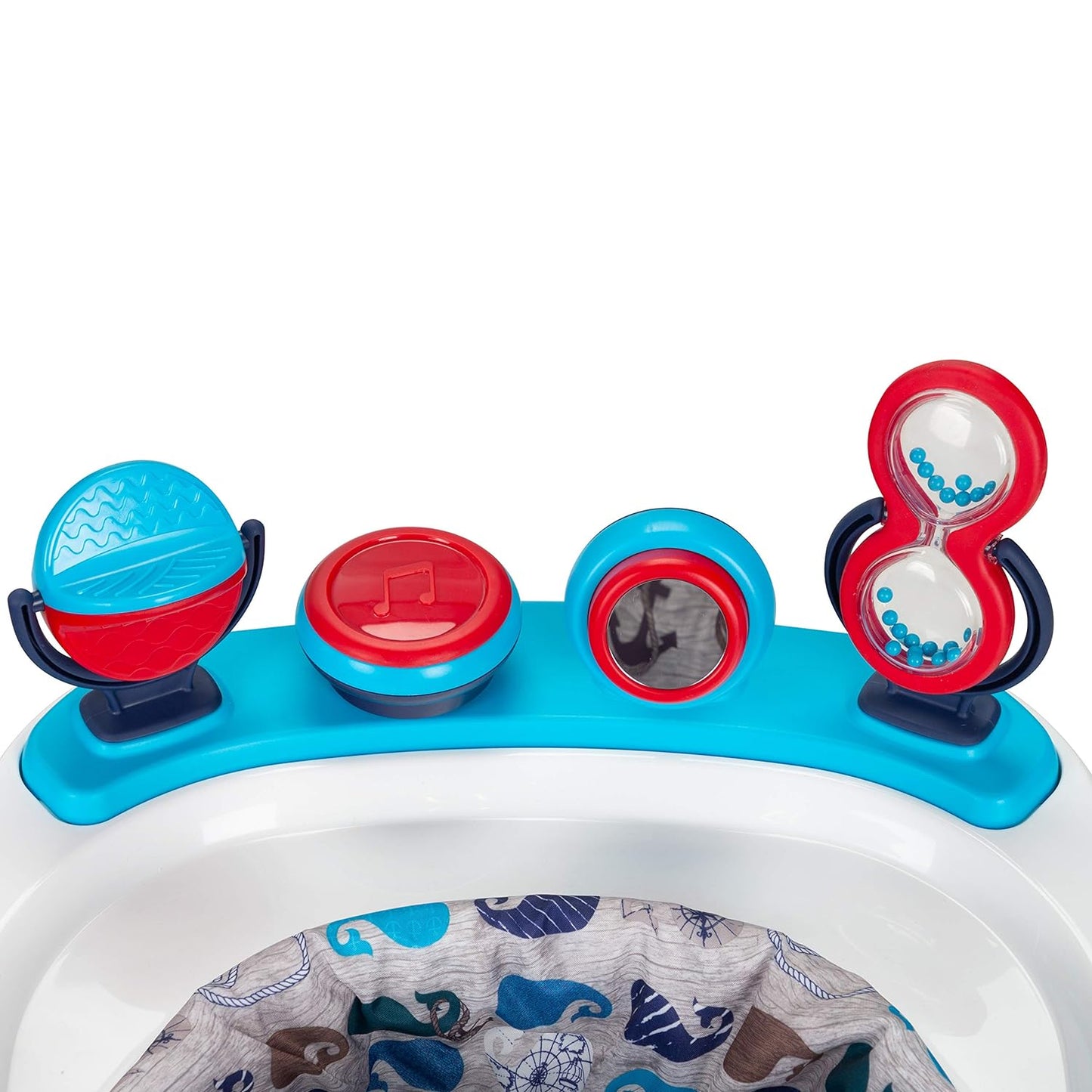 Ready, Set, Walk Dx Developmental Baby Walker with Wheels, Baby Toys, Nantucket