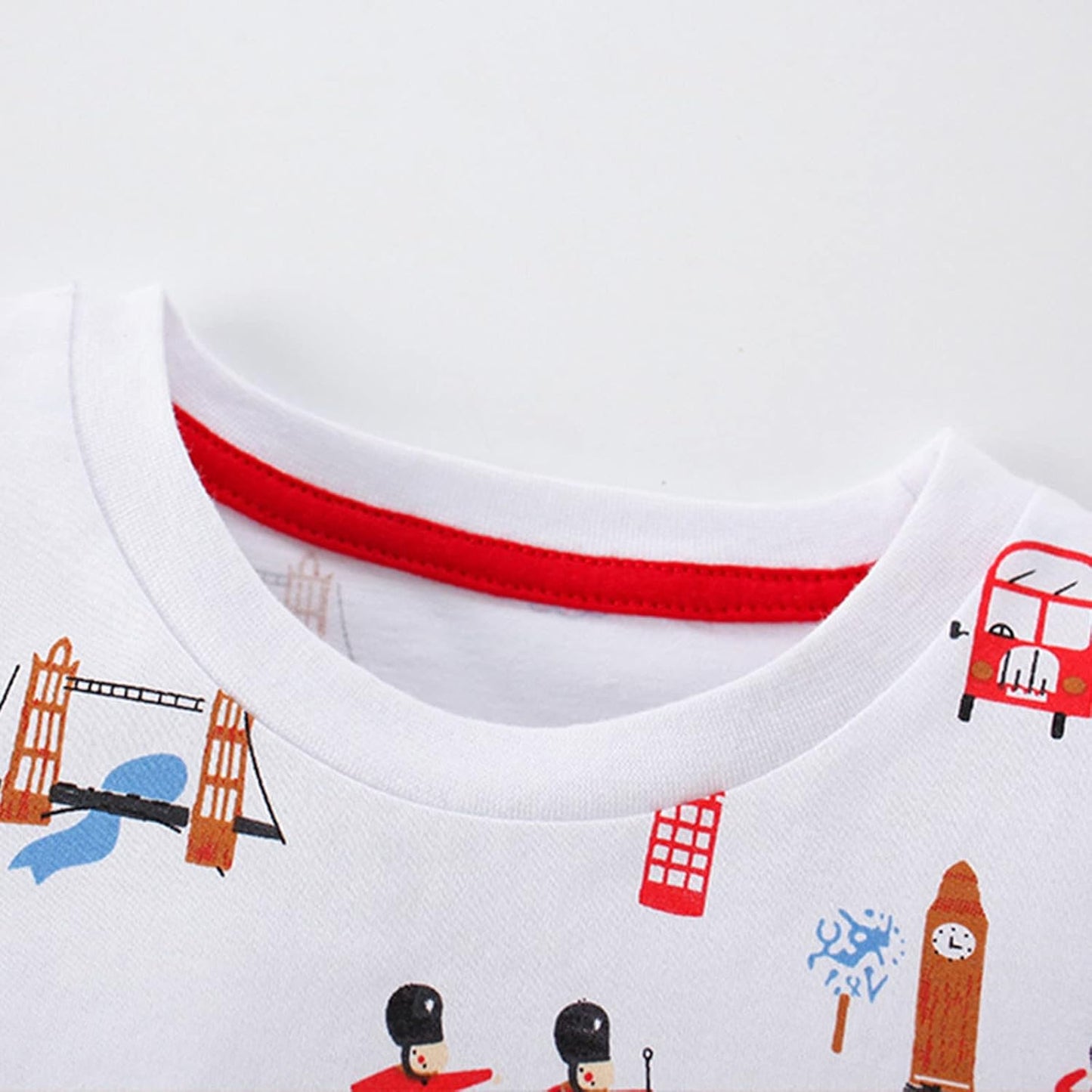 Children'S Boys Summer Dress Short Sleeve Top + Shorts Printed Cotton 2 Piece Set Kids Clothes (White, 4-5 Years)