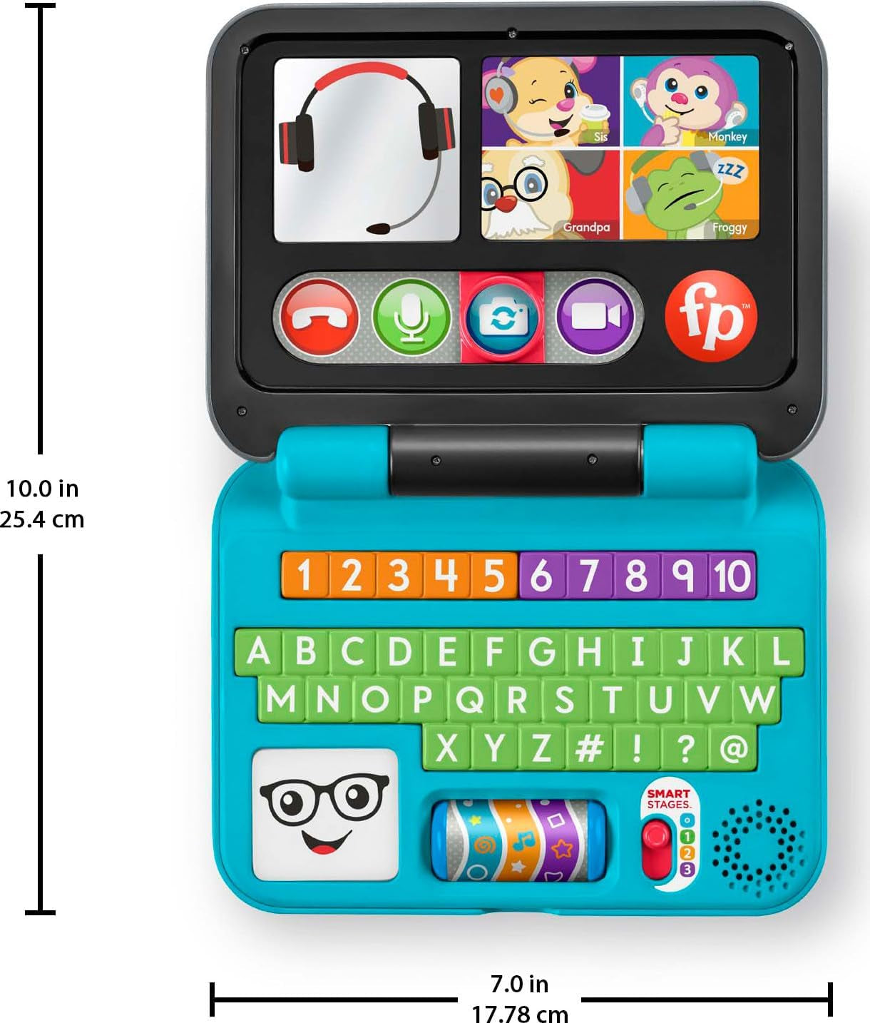 Baby & Toddler Toy Laugh & Learn Let’S Connect Laptop Pretend Computer with Smart Stages for Infants Ages 6+ Months