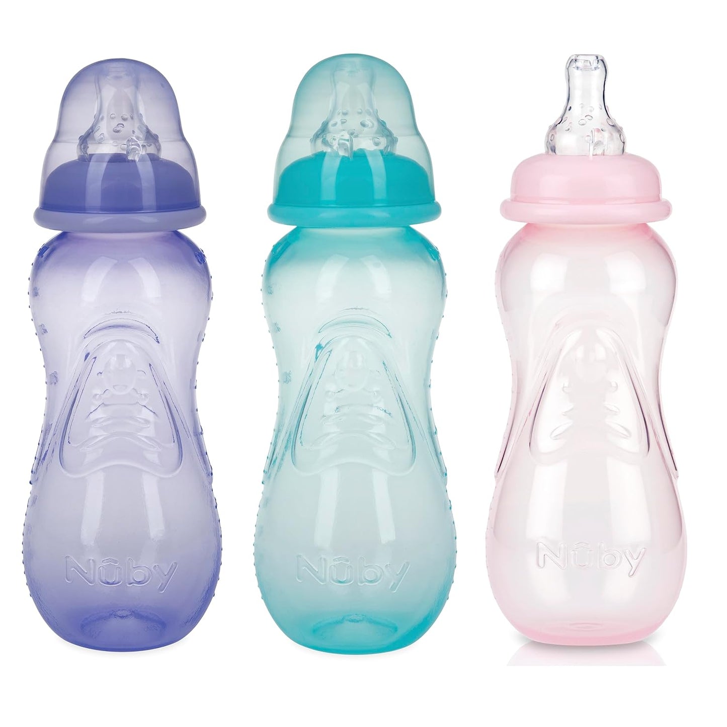 Non-Drip Standard Neck Bottles, 10 Ounce, Colors May Vary, 3 Count (Pack of 1)