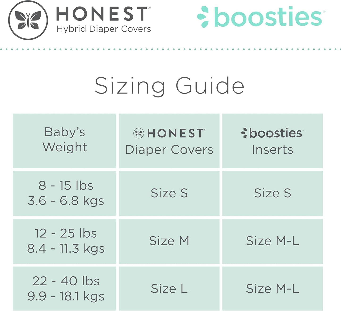 Hybrid Cloth Diaper Covers with Pocket-Sling, Large (22-40 Lbs), Stops Nighttime Leaks, Use with Boosties Disposable Diaper Pad or Reusable Insert, 3 Pack of Cotton Muslin Covers