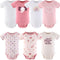 Baby Girl Short Sleeve Bodysuits - Newborn 0-24 Months Baby Clothes - 100% Cotton Outfits - Rainbow Safari
