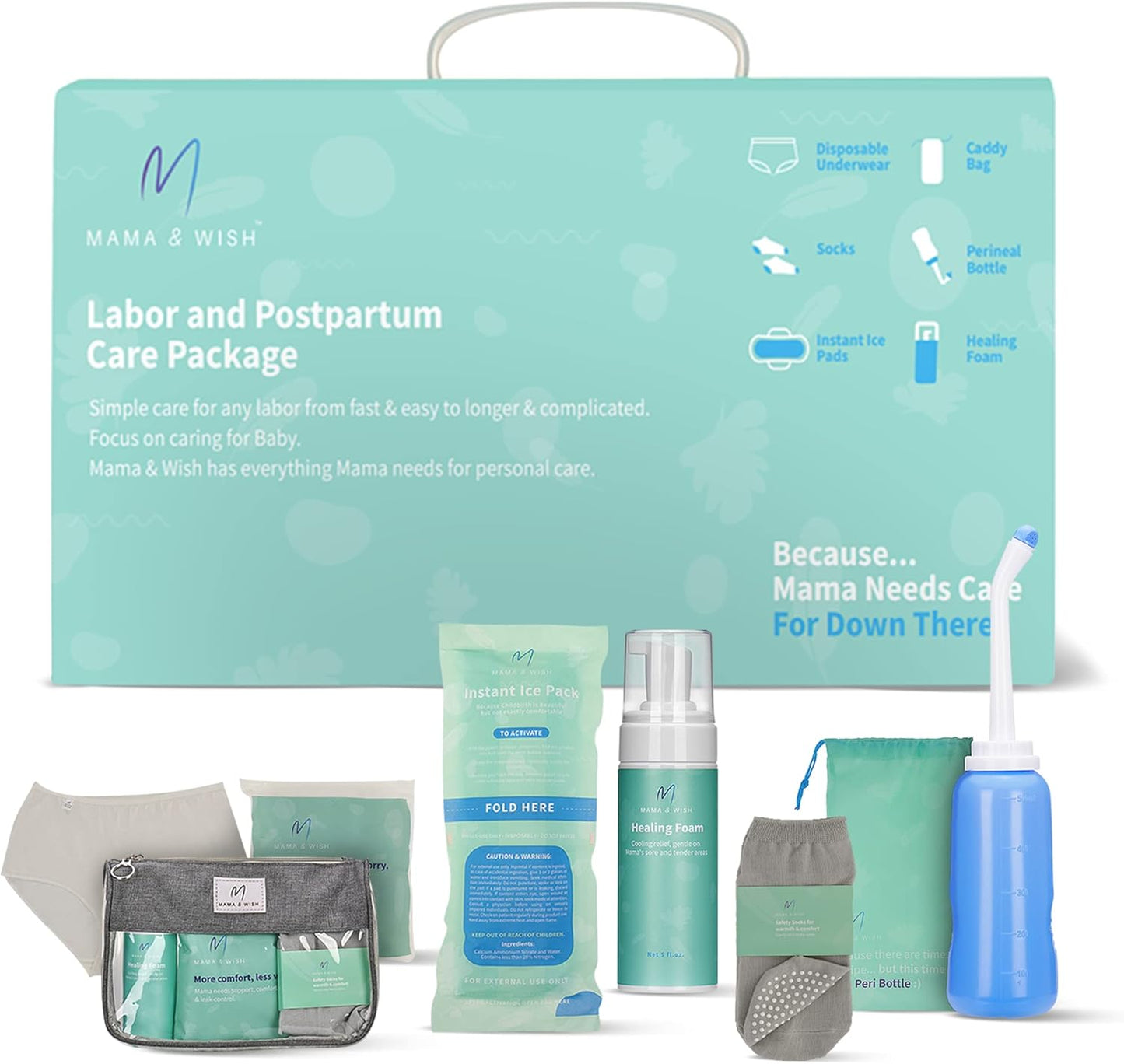 Postpartum Recovery Kit - Includes Peri Bottle, Comfy Garments & Essentials for Women after Birth
