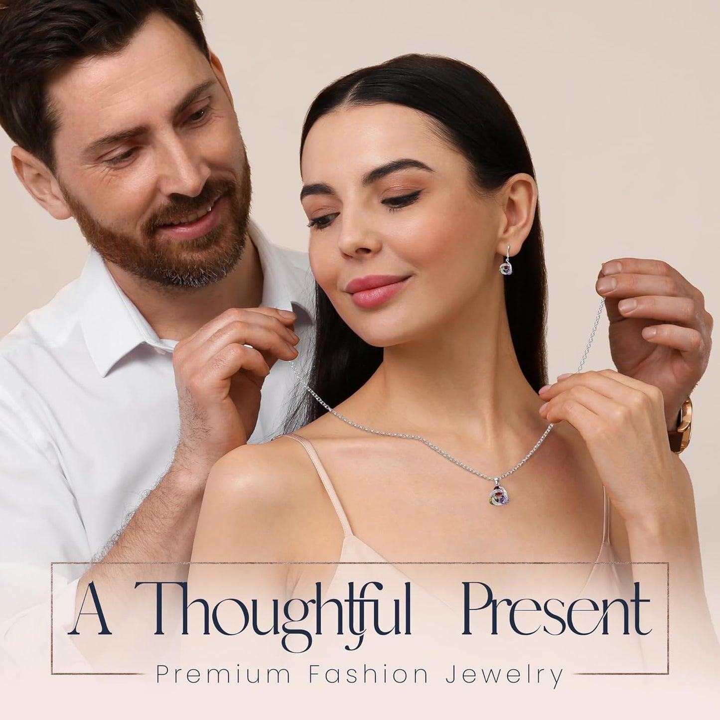 Jewelry Sets for Women Wedding Bridal Jewelry Set with Necklace and Earring for Bride Cubic Zirconia Bridesmaid Jewelry