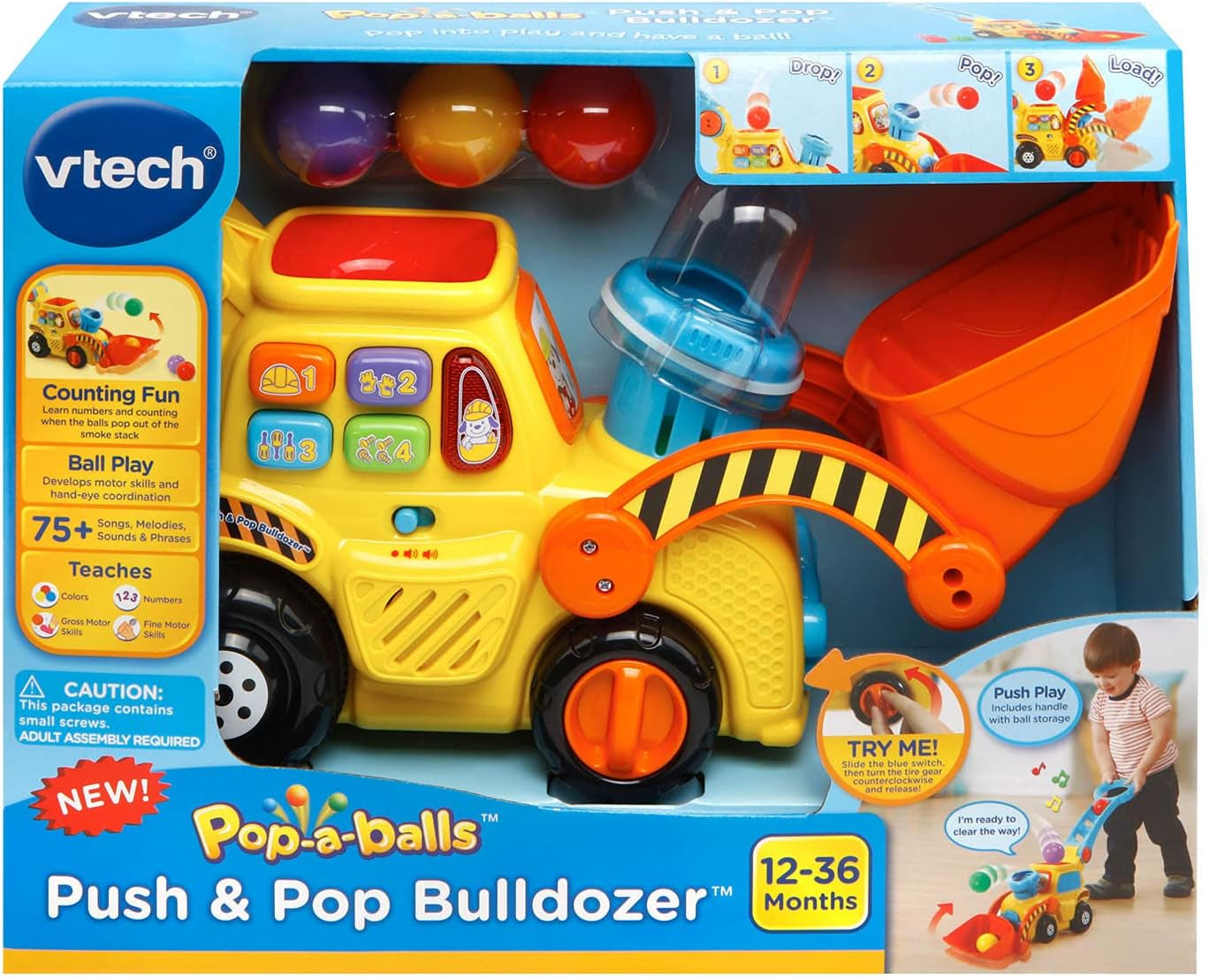 Pop-A-Balls Push & Pop Bulldozer