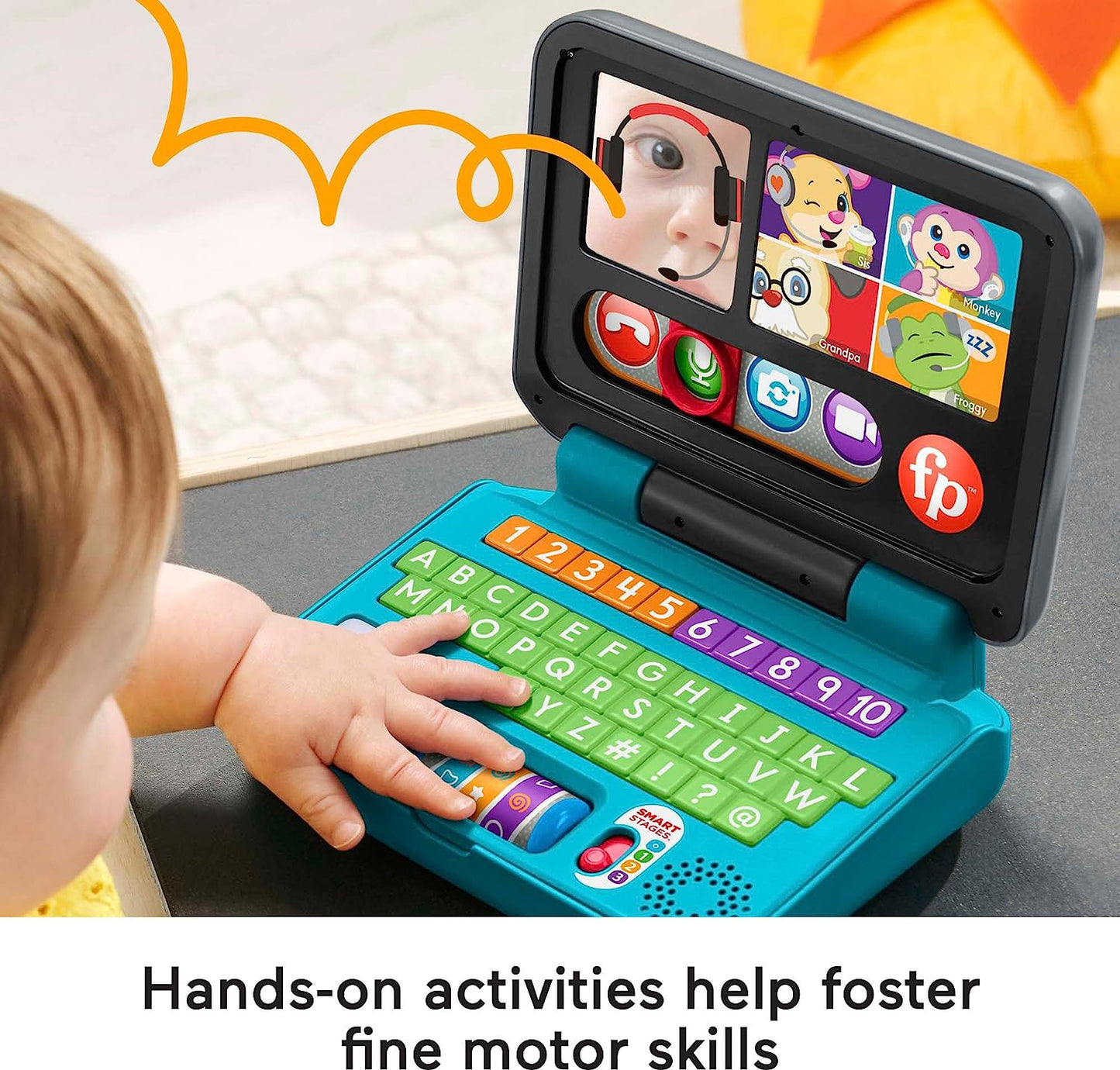 Baby & Toddler Toy Laugh & Learn Let’S Connect Laptop Pretend Computer with Smart Stages for Infants Ages 6+ Months