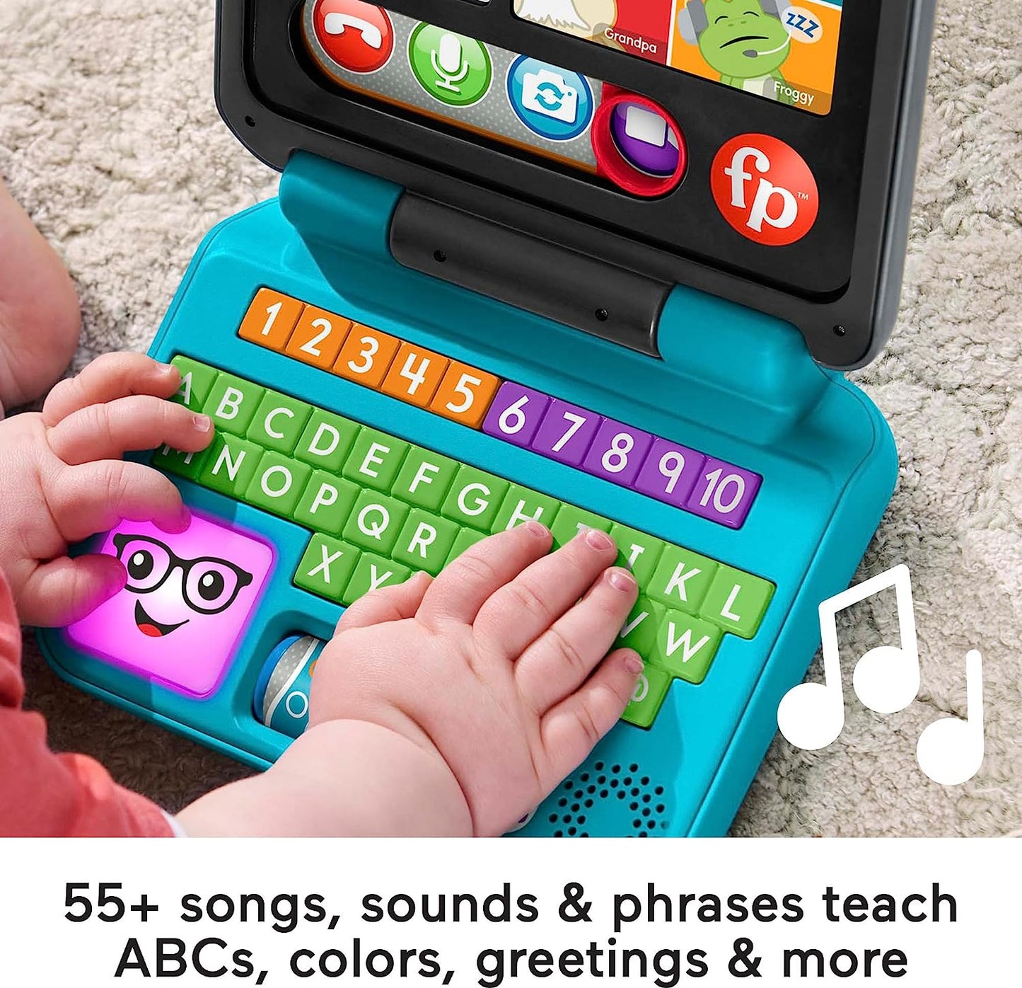 Baby & Toddler Toy Laugh & Learn Let’S Connect Laptop Pretend Computer with Smart Stages for Infants Ages 6+ Months