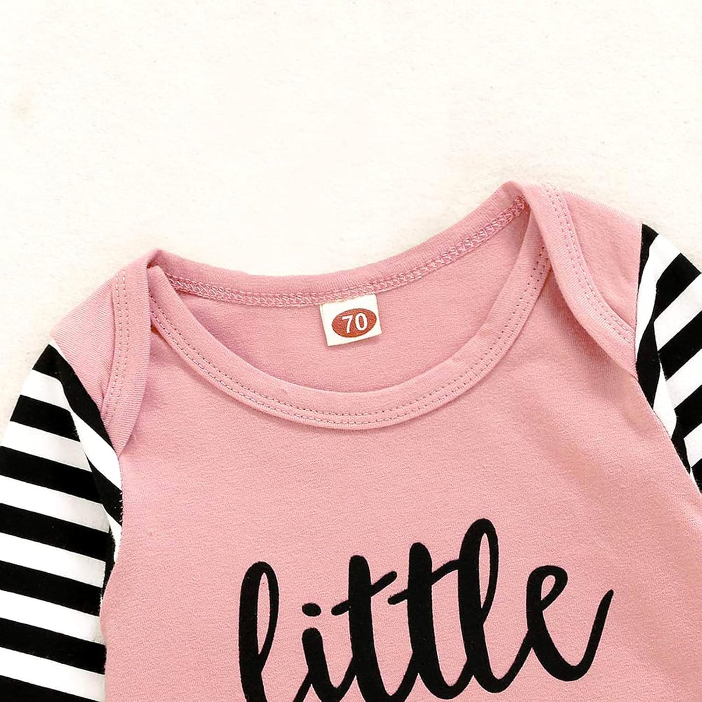 Newborn Baby Girl Little Sister Sleeper Gown Stripe Long Sleeve Nightgown Pajamas Gifts Stuff Essential Outfit