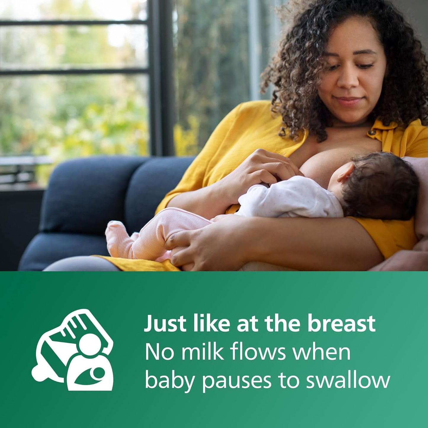 Philips Natural Glass Baby Bottles with Natural Response Nipples (Slow Flow, Flow 2), 4Oz, 4-Pack, SCY910/04