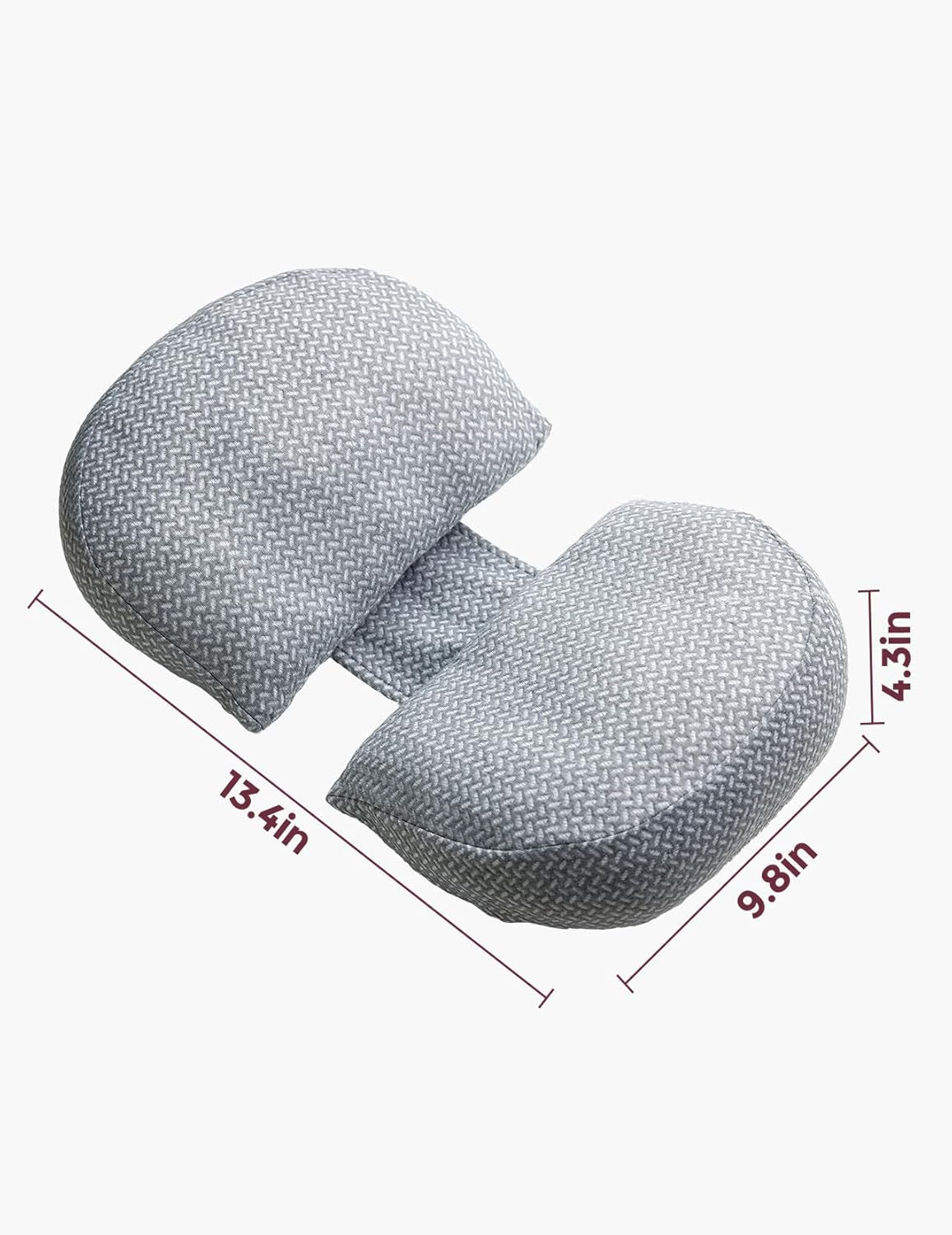 Portable Pregnancy Pillow – W Shaped Maternity Support for Side Sleepers, Adjustable Travel Wedge Pillow for Back, Belly, and Hip Relief, Ideal for Pregnant Women, Deep Grey