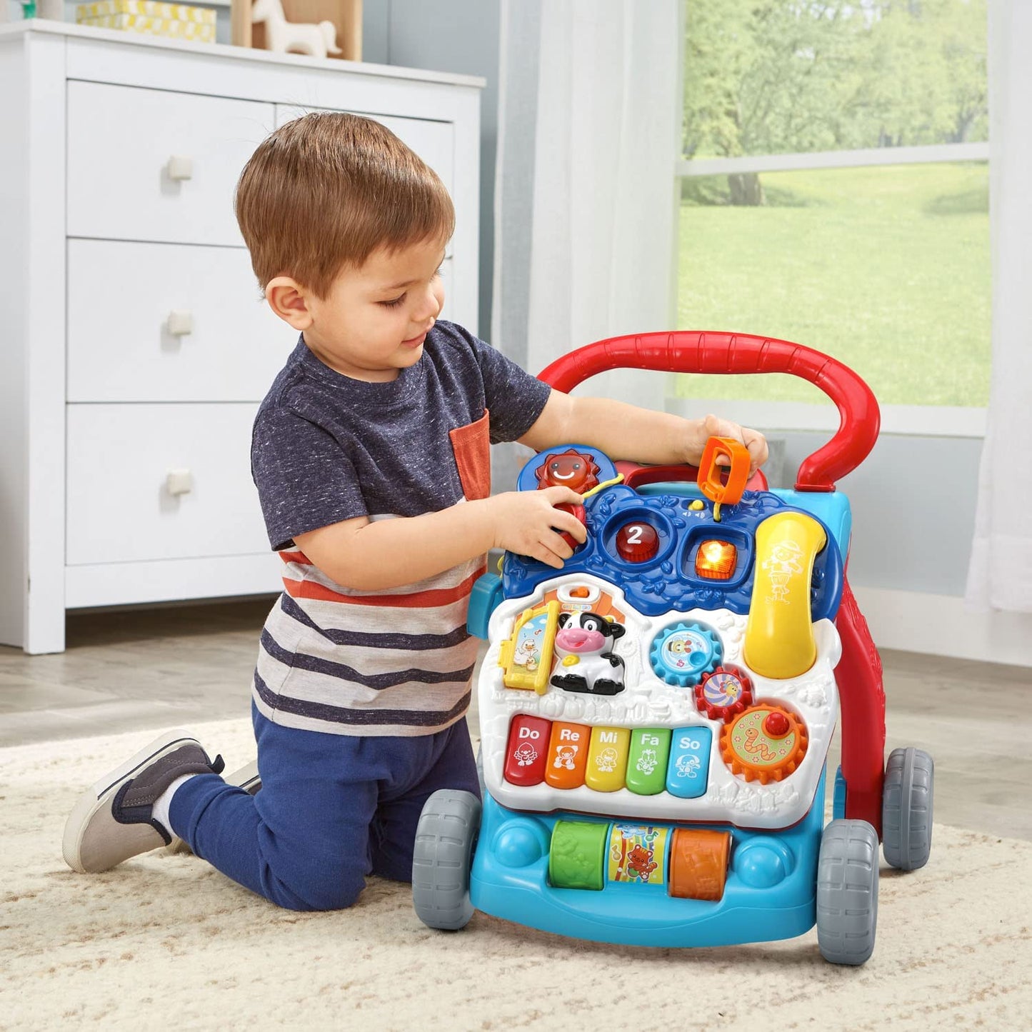 Sit-To-Stand Learning Walker (Frustration Free Packaging), Blue