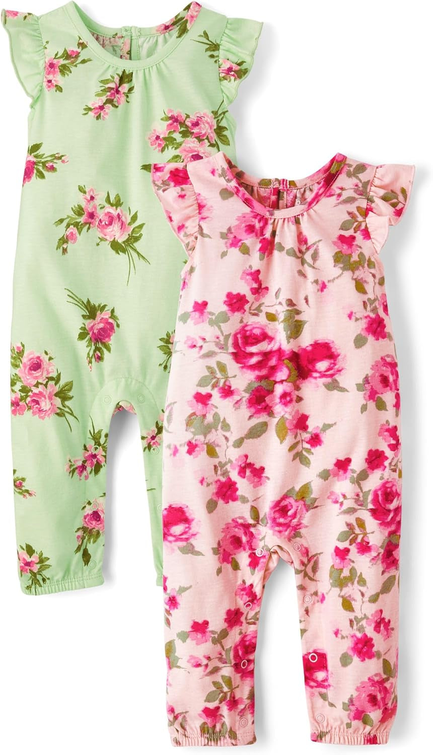 Baby-Girls and Newborn Sleeveless Pant Romper Playwear Outfit