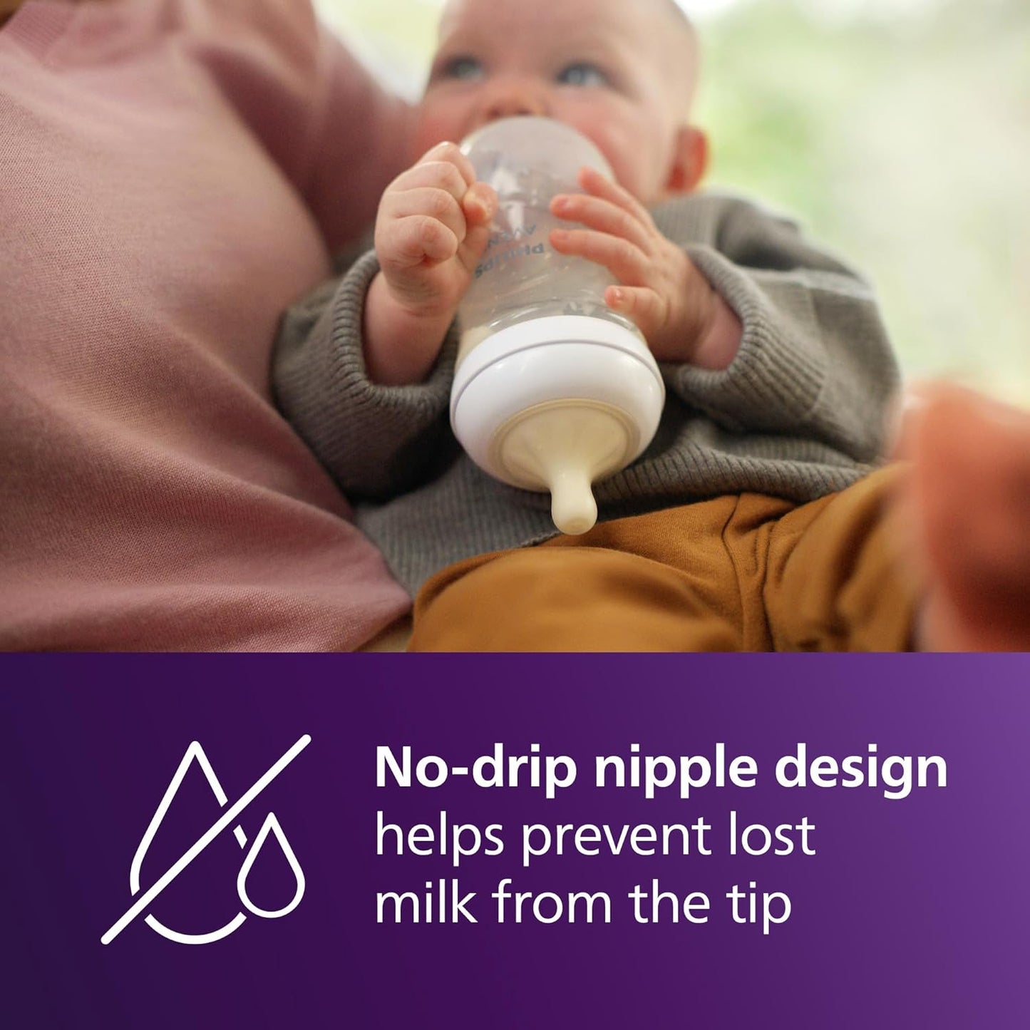 Philips Natural Baby Bottles with Medium Flow Natural Response Nipples, 9 oz, 4-Pack, Model SCY903/04