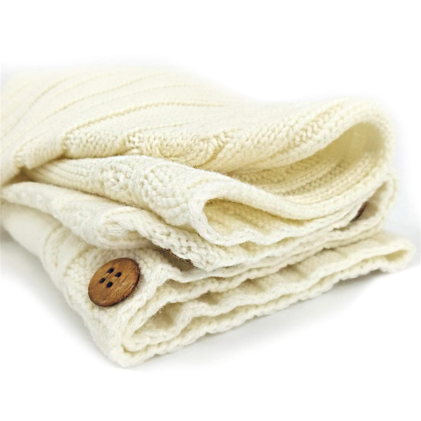 Newborn Baby Wrap Swaddle Blanket Knit Sleeping Bag Receiving Blankets Stroller Wrap for Baby (Beige) (0-6 Month)