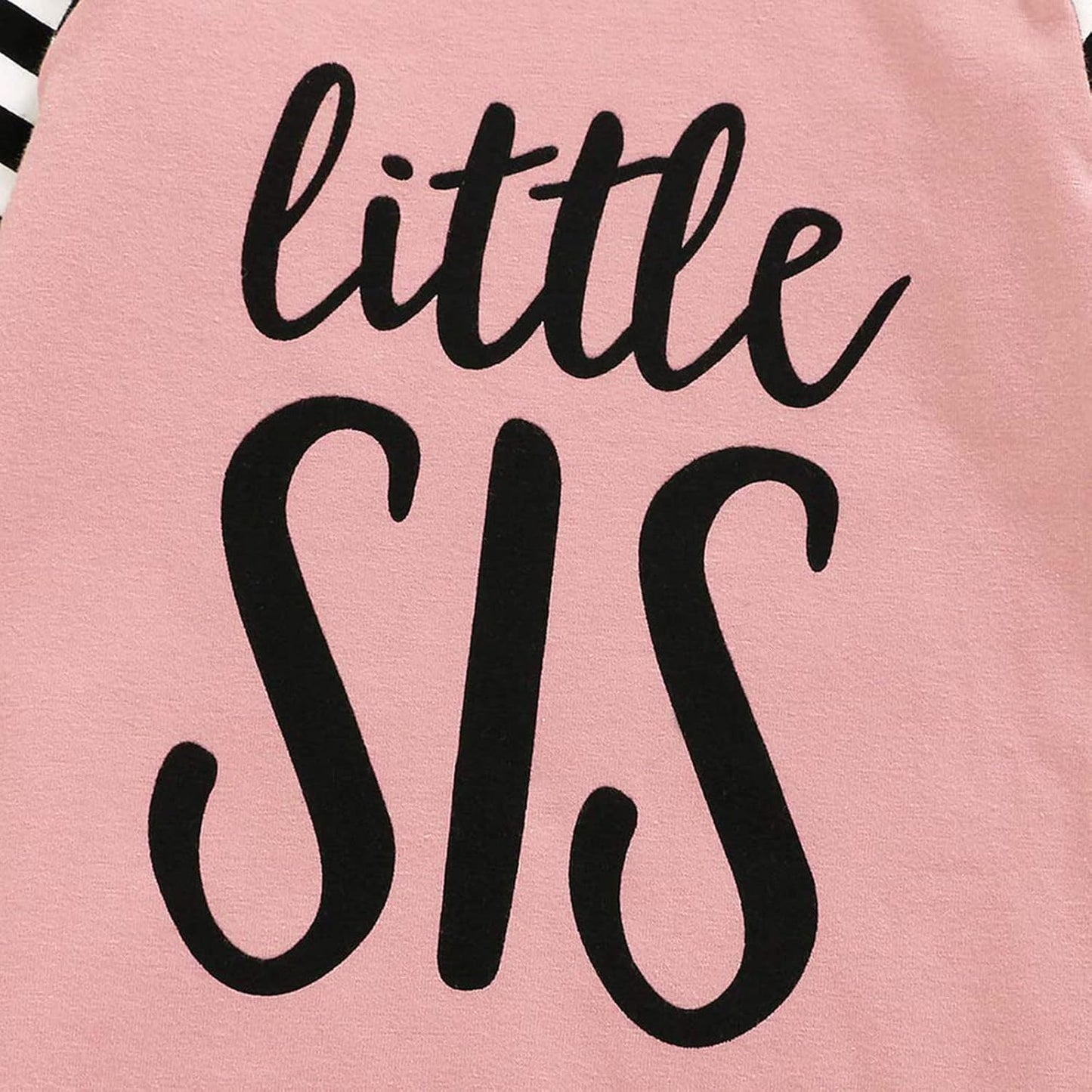 Newborn Baby Girl Little Sister Sleeper Gown Stripe Long Sleeve Nightgown Pajamas Gifts Stuff Essential Outfit