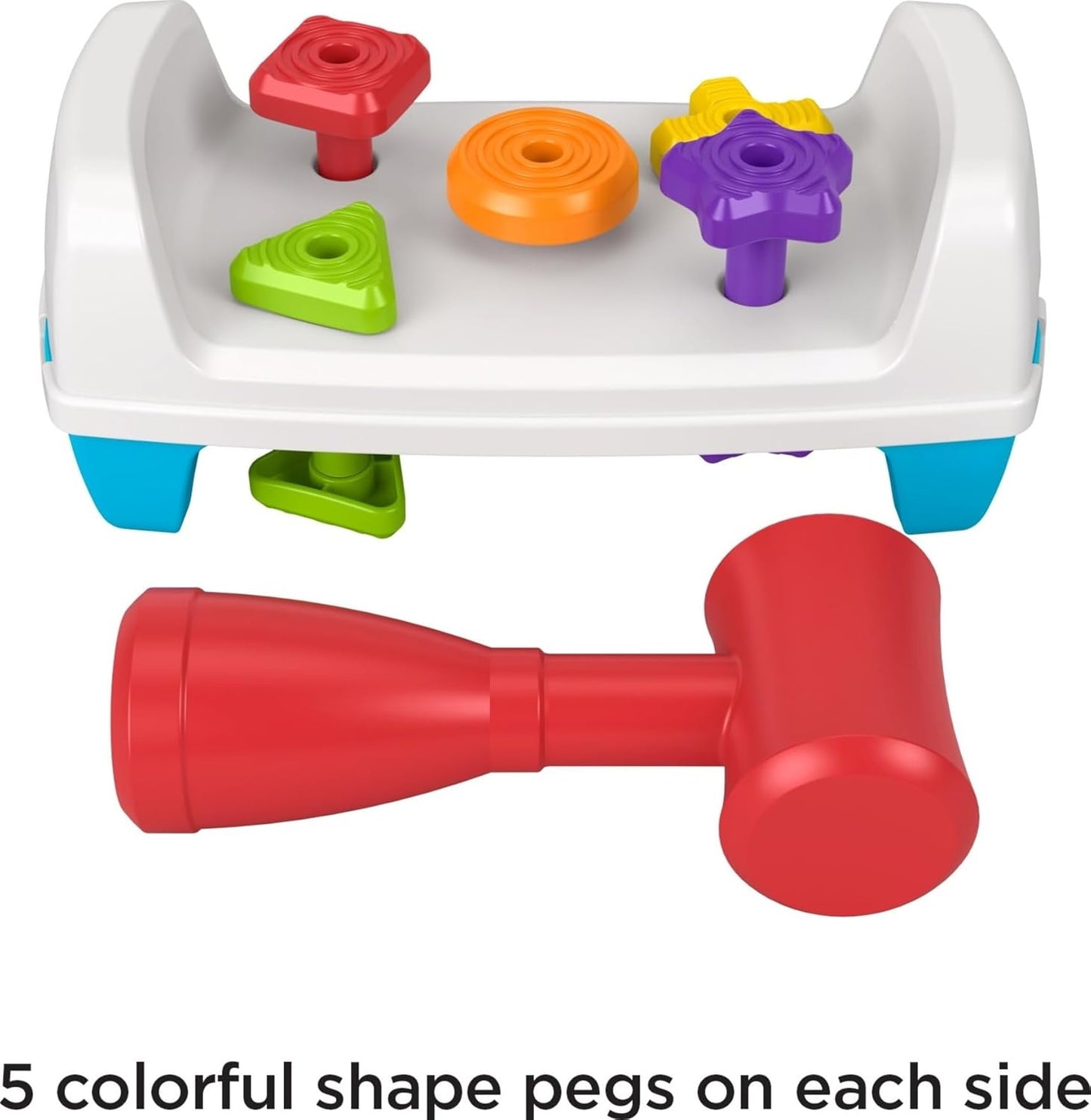 Toddler Toy Tap & Turn Bench Pretend Tools 2-Sided Construction Set for Ages 1+ Years