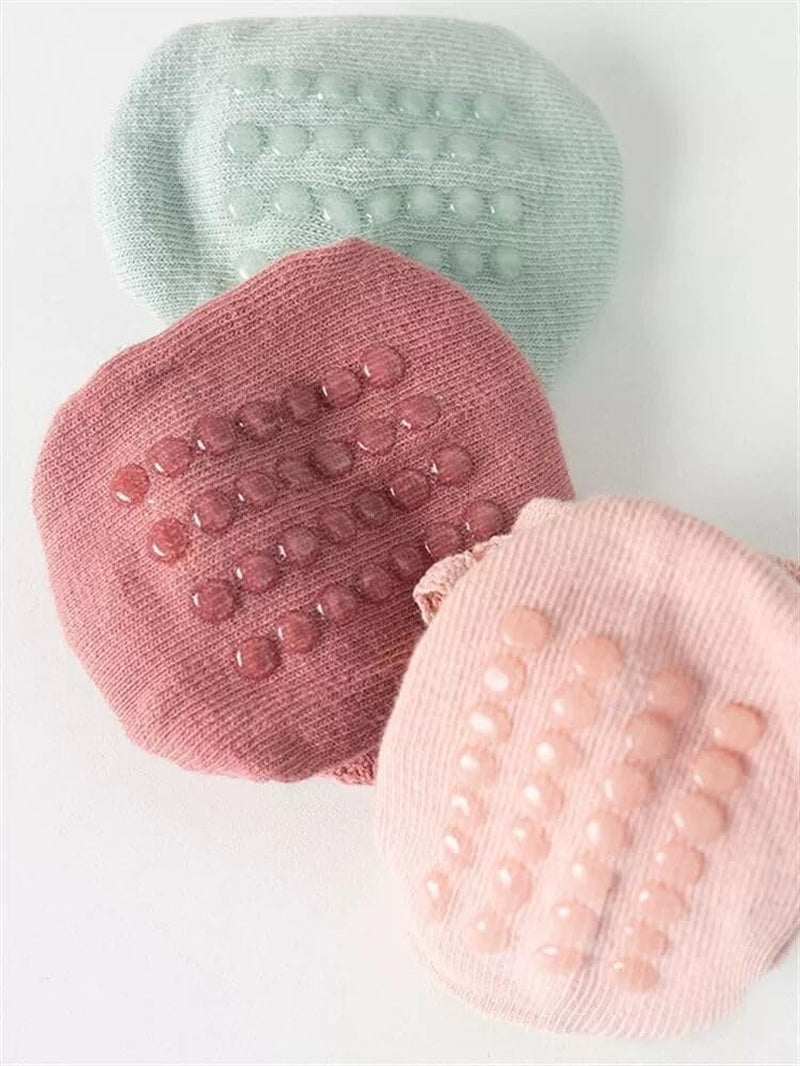 BQUBO Baby Girls Toddler anti Slip Socks - Cute Frilly Ruffle Grip Ankle Socks for Infant Toddler