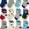 Non Skid anti Slip Crew Socks with Grips for Baby Infant Toddlers Kids Boys