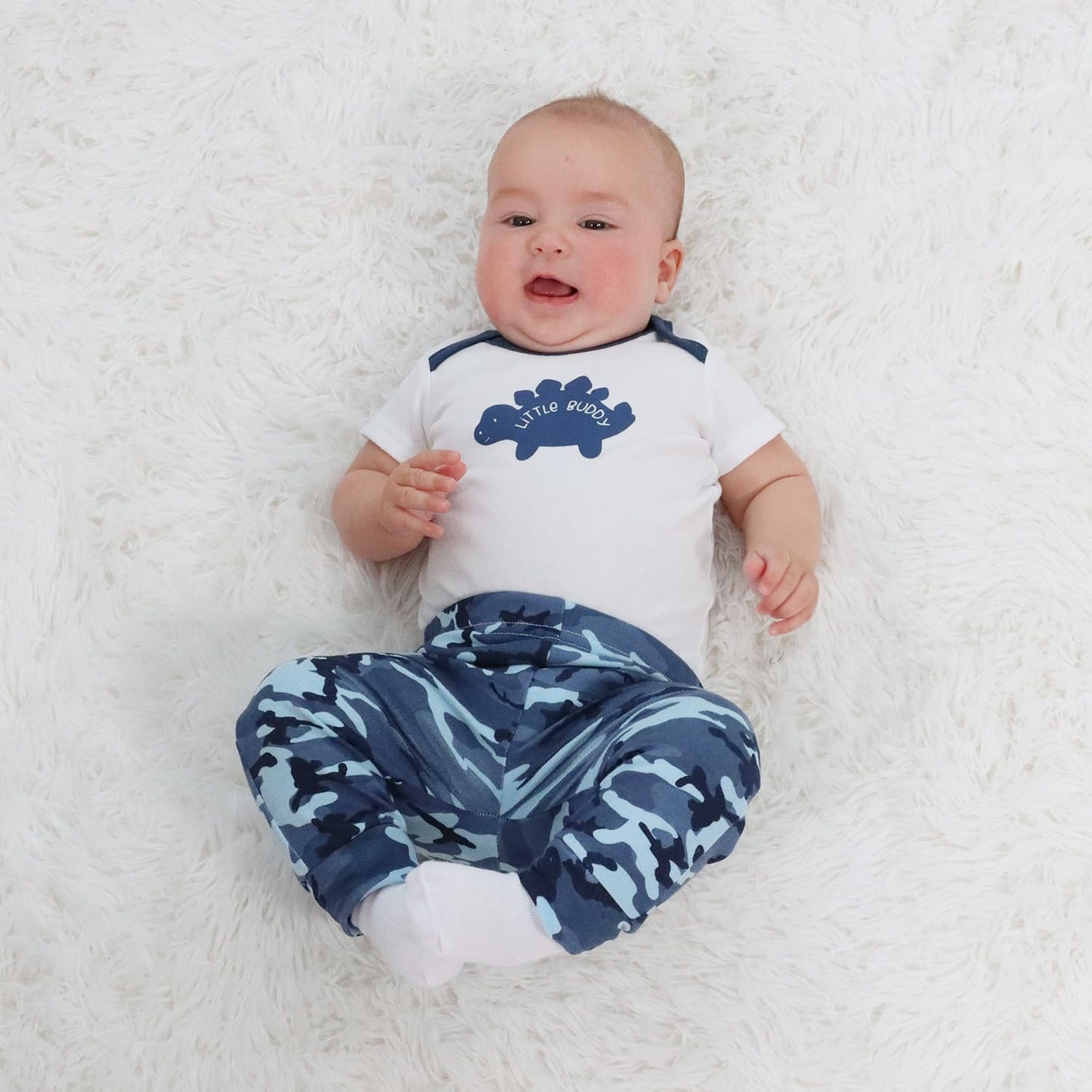 Baby Layette Gift Set for Baby Boys - 23 Piece New Born Baby Boy Gift Set, Baby Clothes & Newborn Essentials Must Haves - Newborn Baby Boy Clothes 0-3 Months - Blue Camo