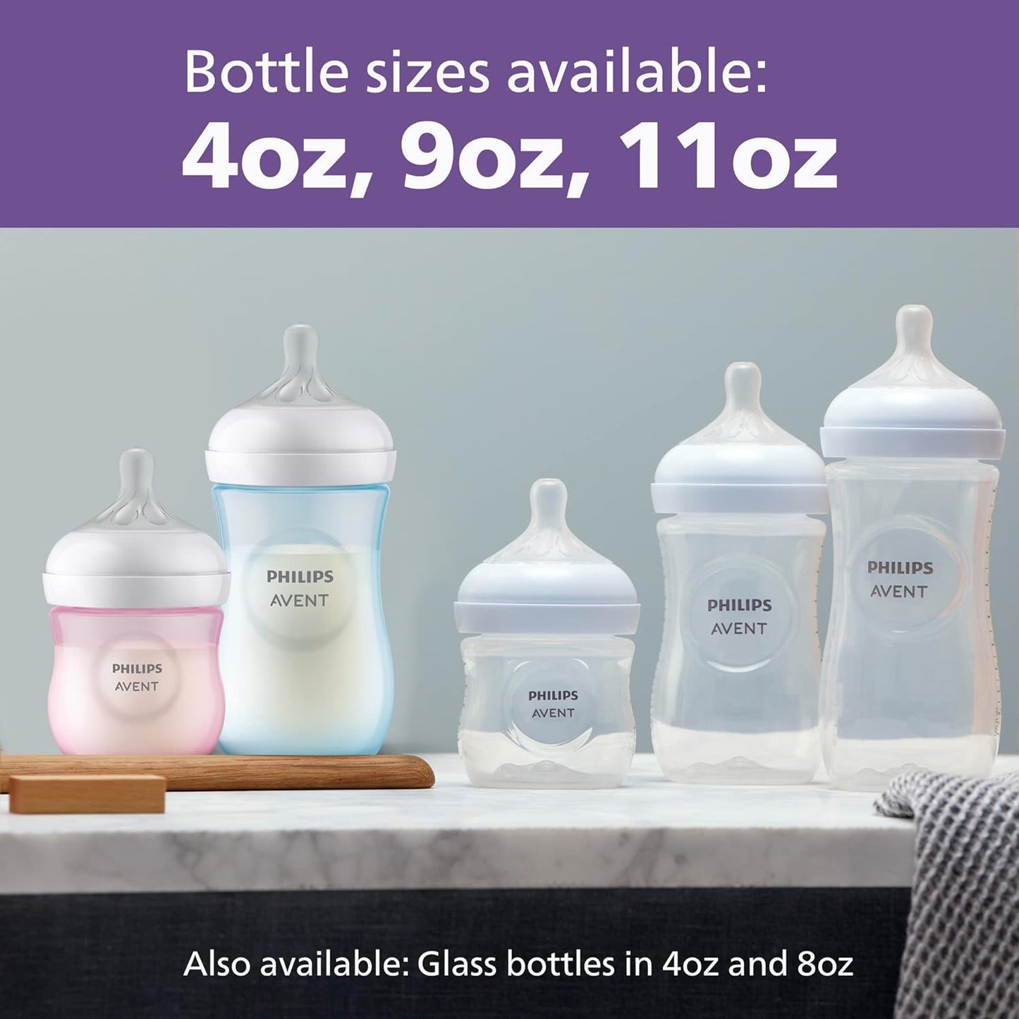 Philips Natural Baby Bottle with Natural Response Nipple, Newborn Baby Gift Set, SCD838/02