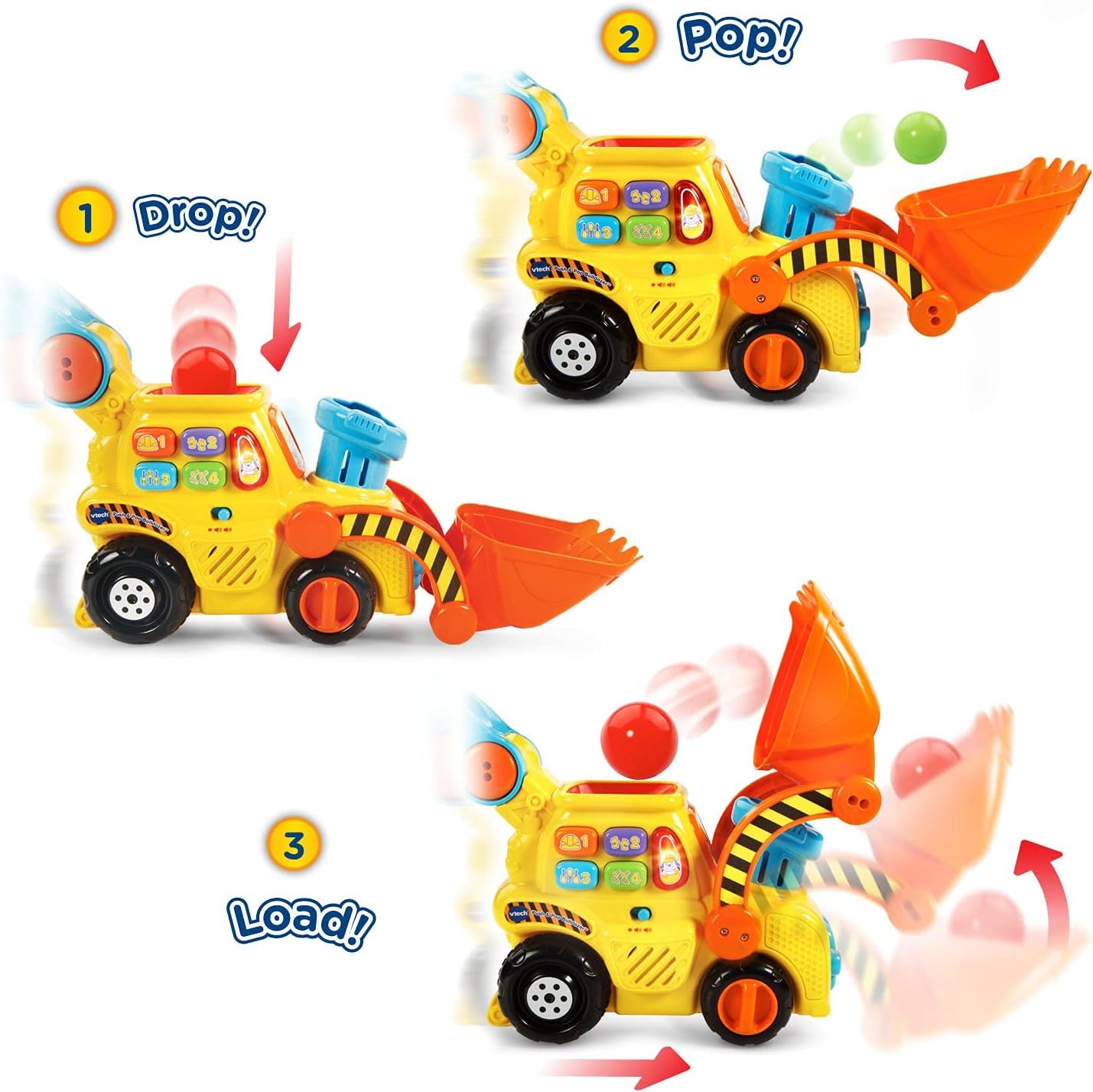 Pop-A-Balls Push & Pop Bulldozer