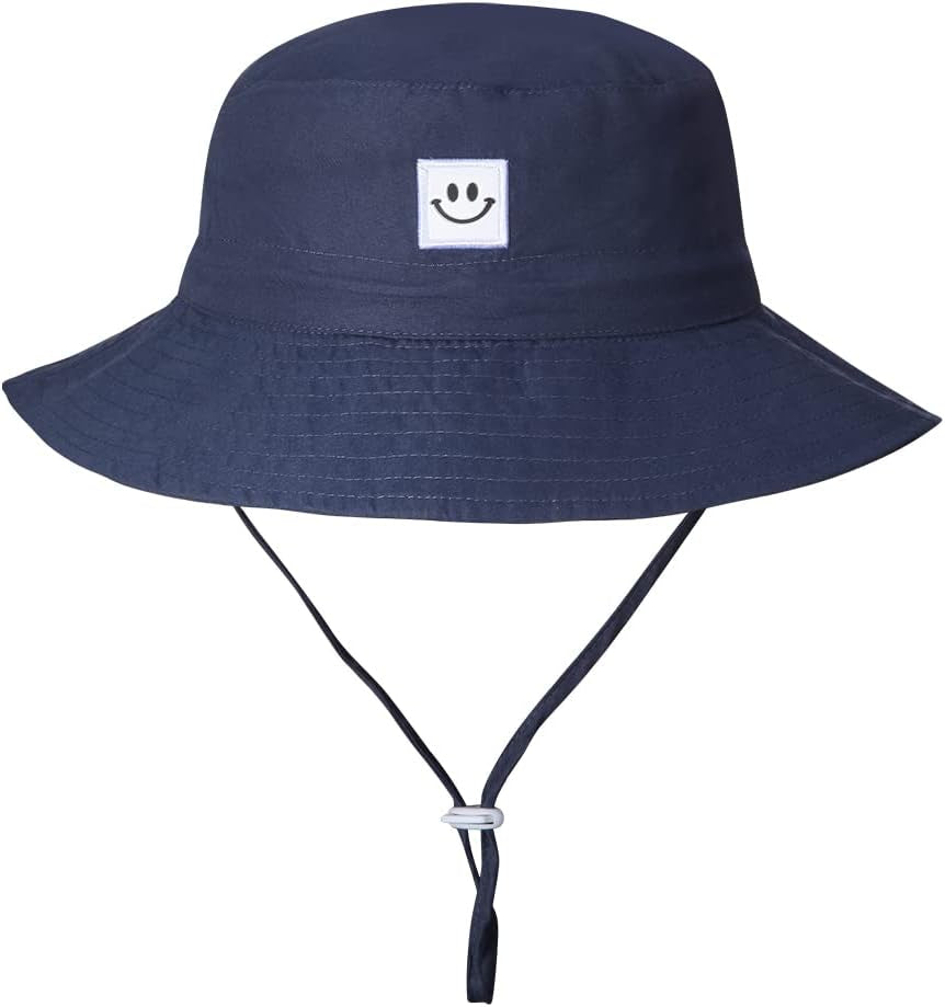 Baby Sun Hat Smile Face UPF 50+ Toddler Bucket Hat for Boys Girls 0-7 Years