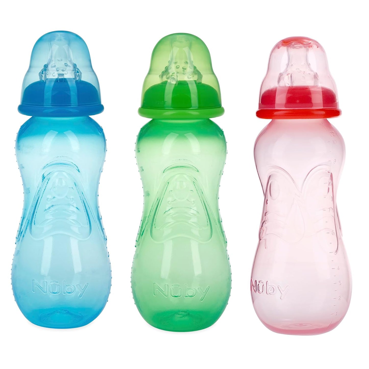 Non-Drip Standard Neck Bottles, 10 Ounce, Colors May Vary, 3 Count (Pack of 1)