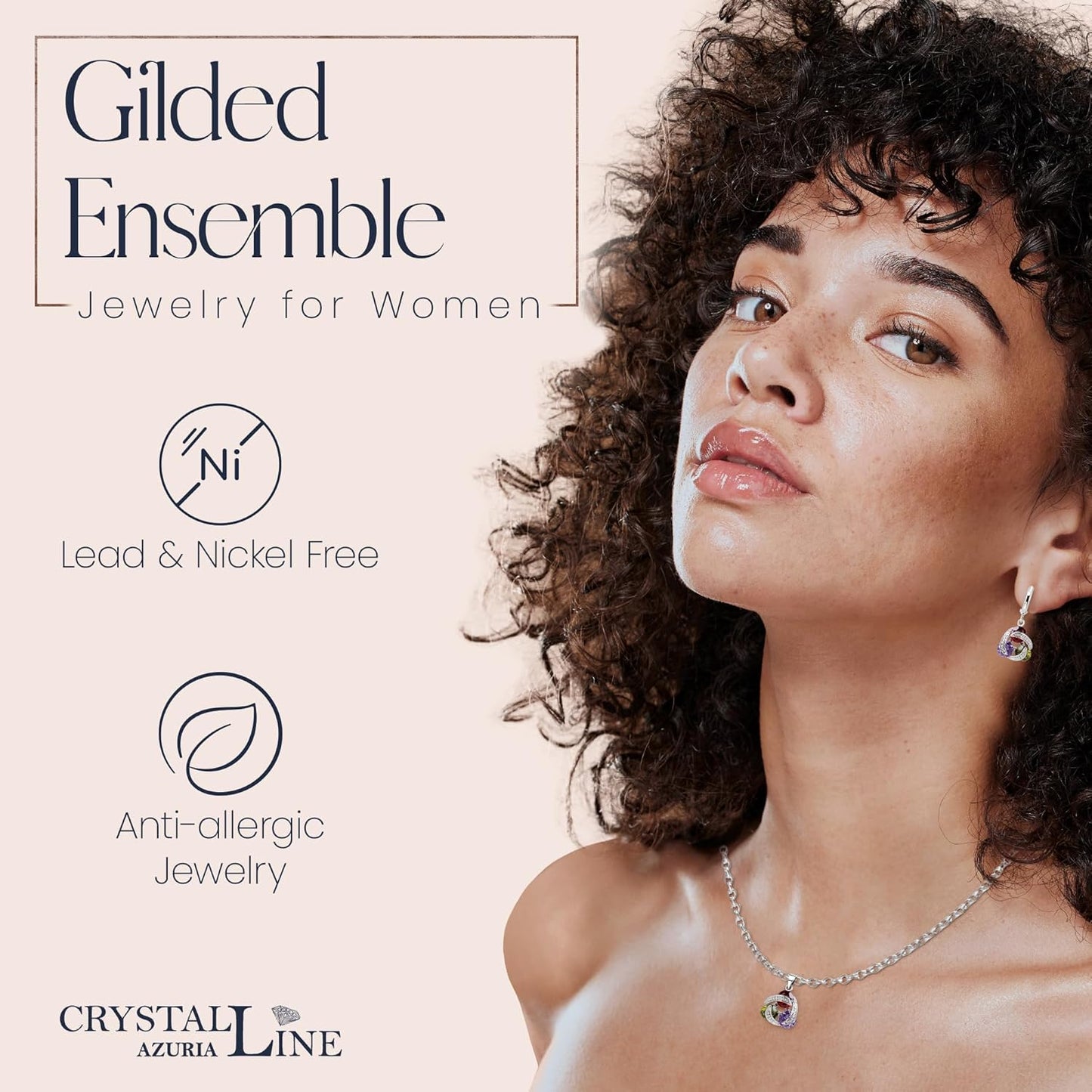 Jewelry Sets for Women Wedding Bridal Jewelry Set with Necklace and Earring for Bride Cubic Zirconia Bridesmaid Jewelry