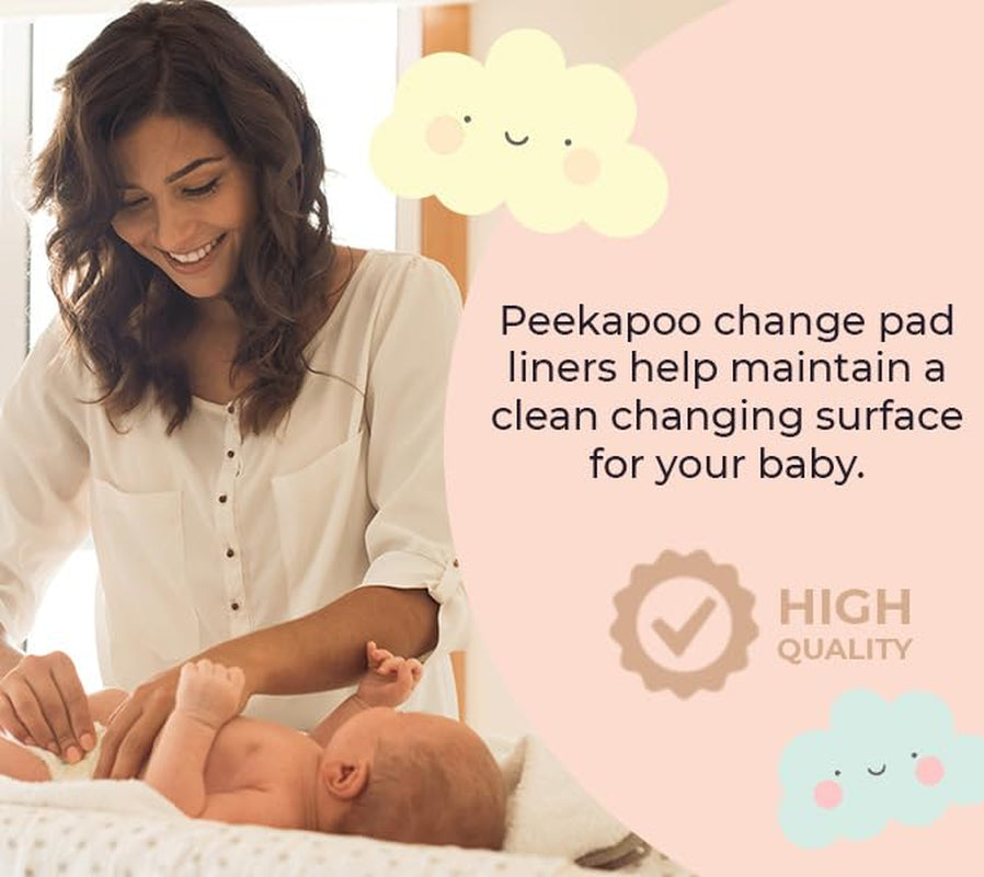Mini - 100 Pack Disposable Changing Pads for Baby (18 Inches X 16 Inches) Disposable Waterproof Liners, Diaper Changing Pad Protector Mat