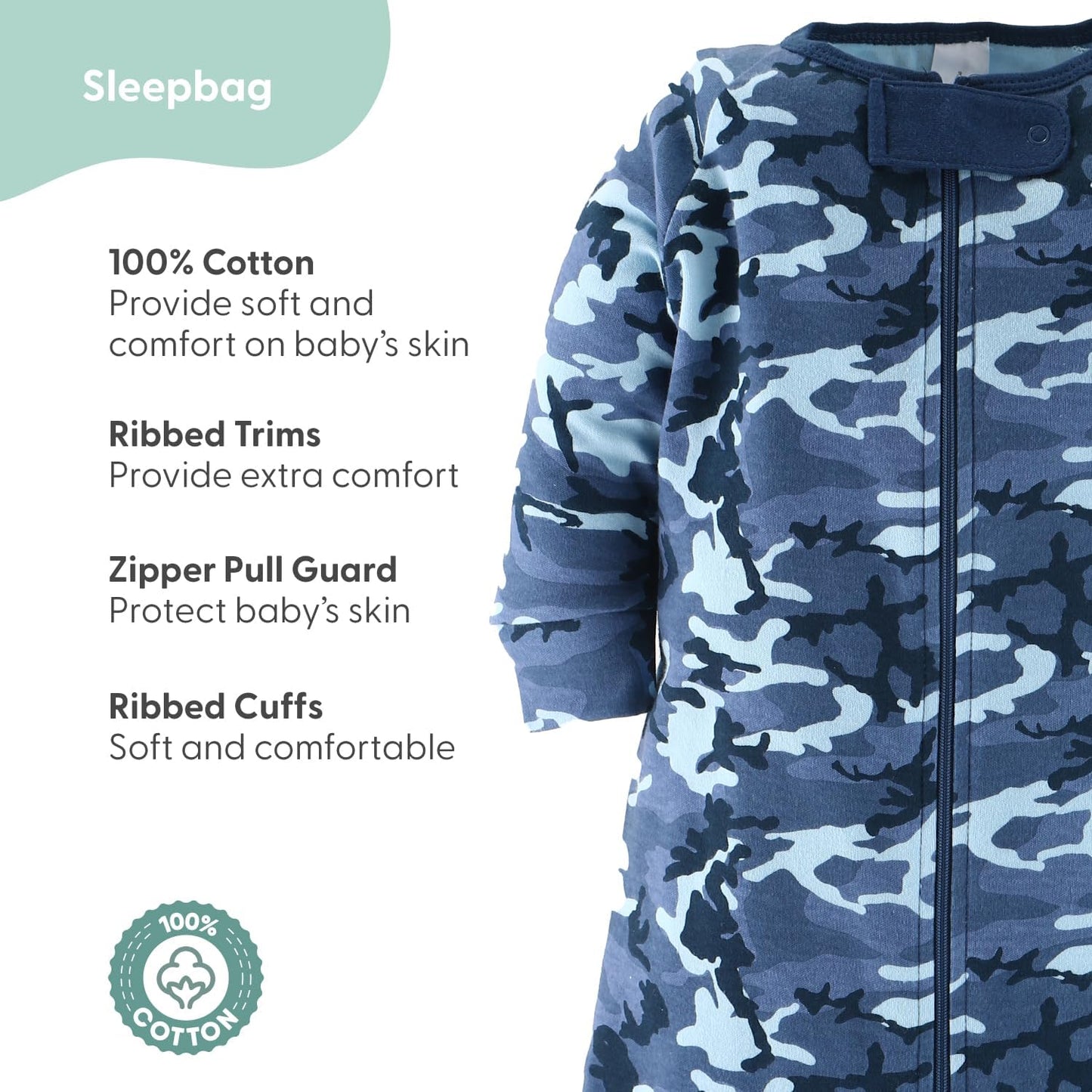 Baby Layette Gift Set for Baby Boys - 23 Piece New Born Baby Boy Gift Set, Baby Clothes & Newborn Essentials Must Haves - Newborn Baby Boy Clothes 0-3 Months - Blue Camo