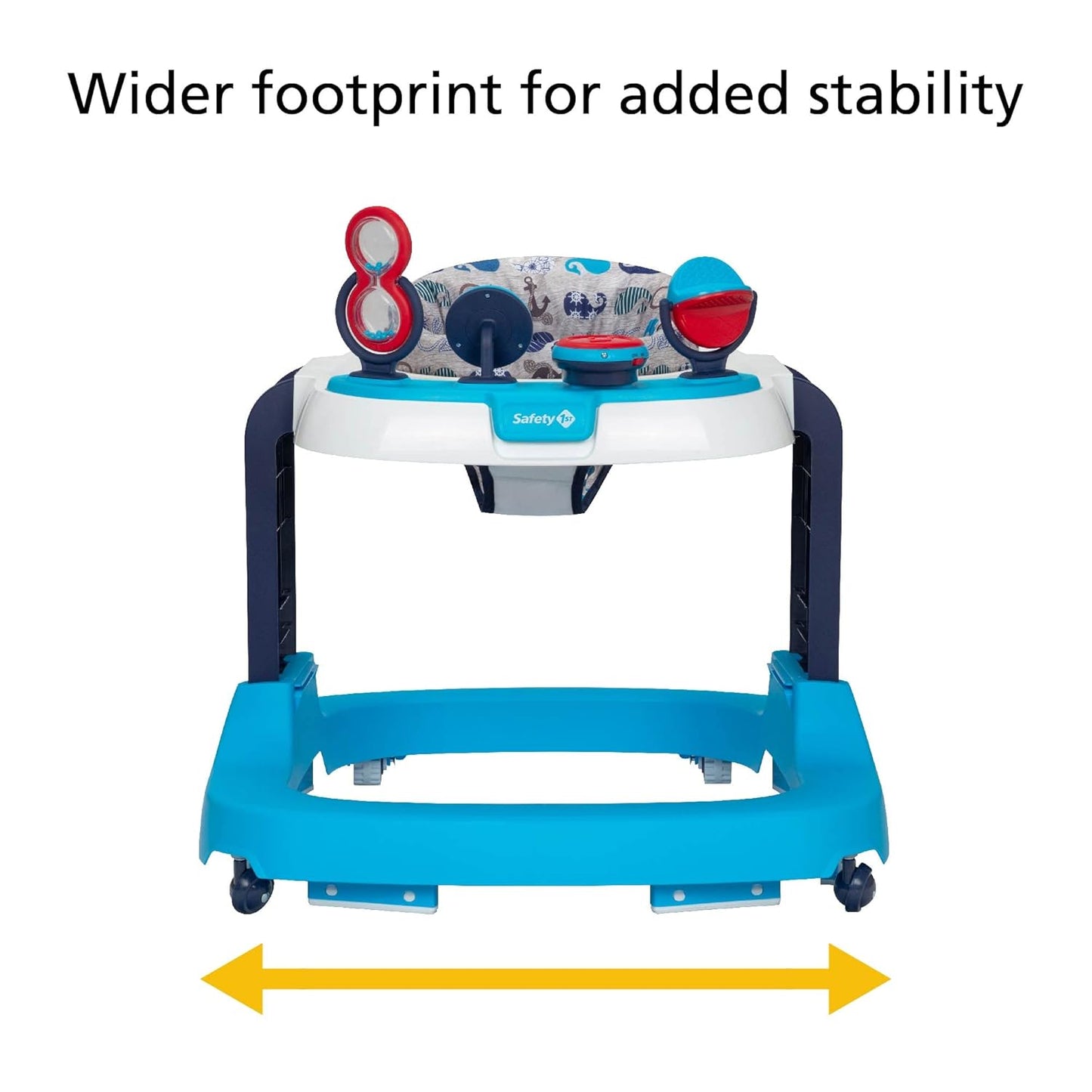 Ready, Set, Walk Dx Developmental Baby Walker with Wheels, Baby Toys, Nantucket