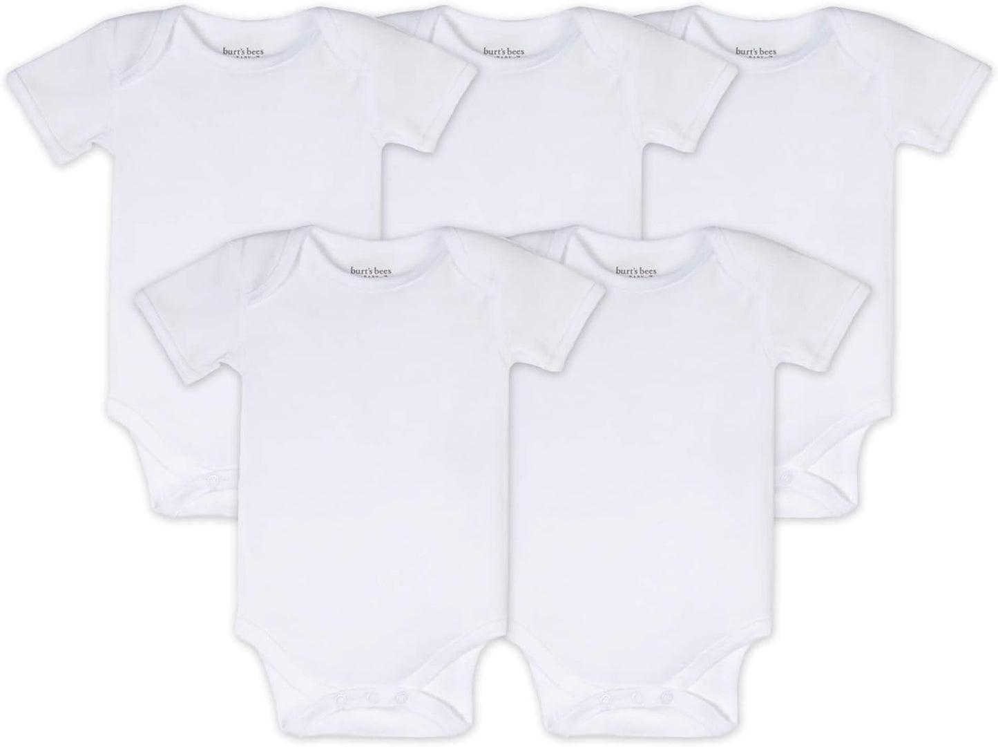 Unisex Baby Bodysuits, 5-Pack Short & Long Sleeve One-Pieces, 100% Organic Cotton Bodysuit