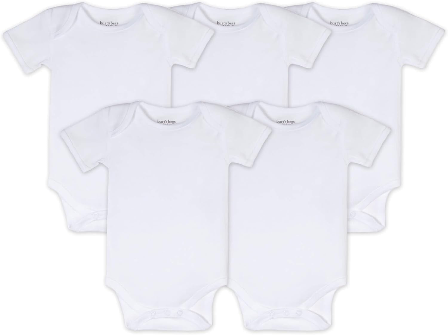 Unisex Baby Bodysuits, 5-Pack Short & Long Sleeve One-Pieces, 100% Organic Cotton Bodysuit