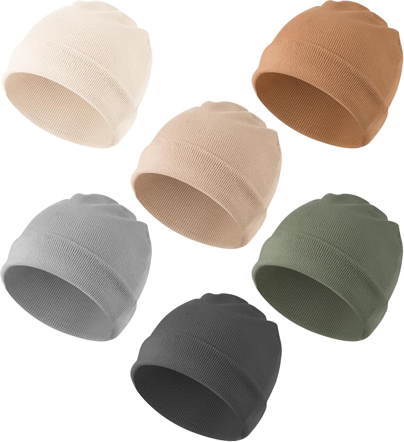 6 Pack Baby Beanie Hats for Unisex, Toddler Beanies Baby Girl Boy Hat Warm Cap for Baby, Infant, Toddler