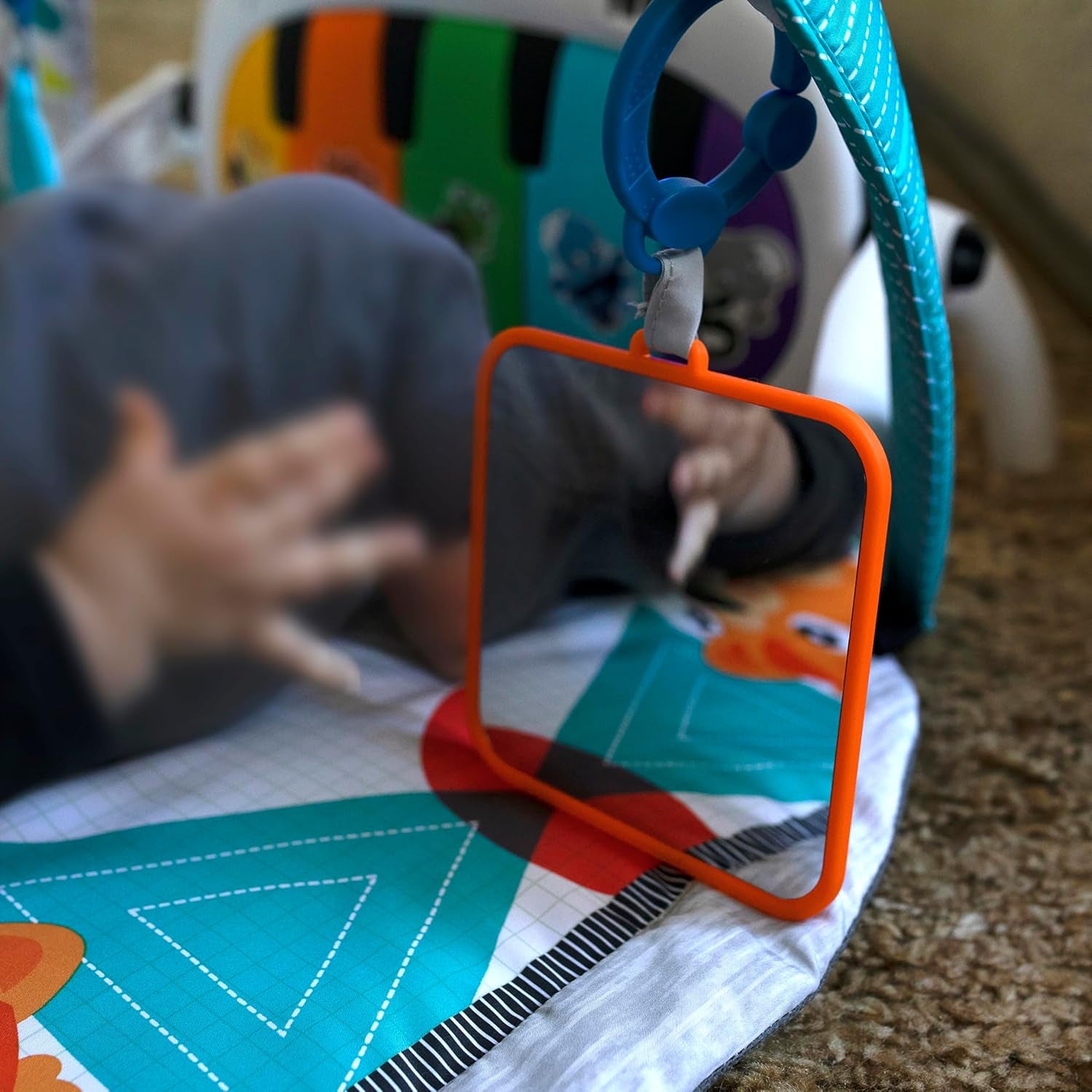 4-In-1 Kickin' Tunes Music and Language Play Gym and Piano Tummy Time Activity Mat