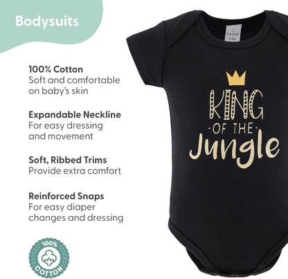 Baby Layette Gift Set for Baby Boys - 16 Piece Boy Baby Clothes Newborn to 9 Months - King of the Jungle