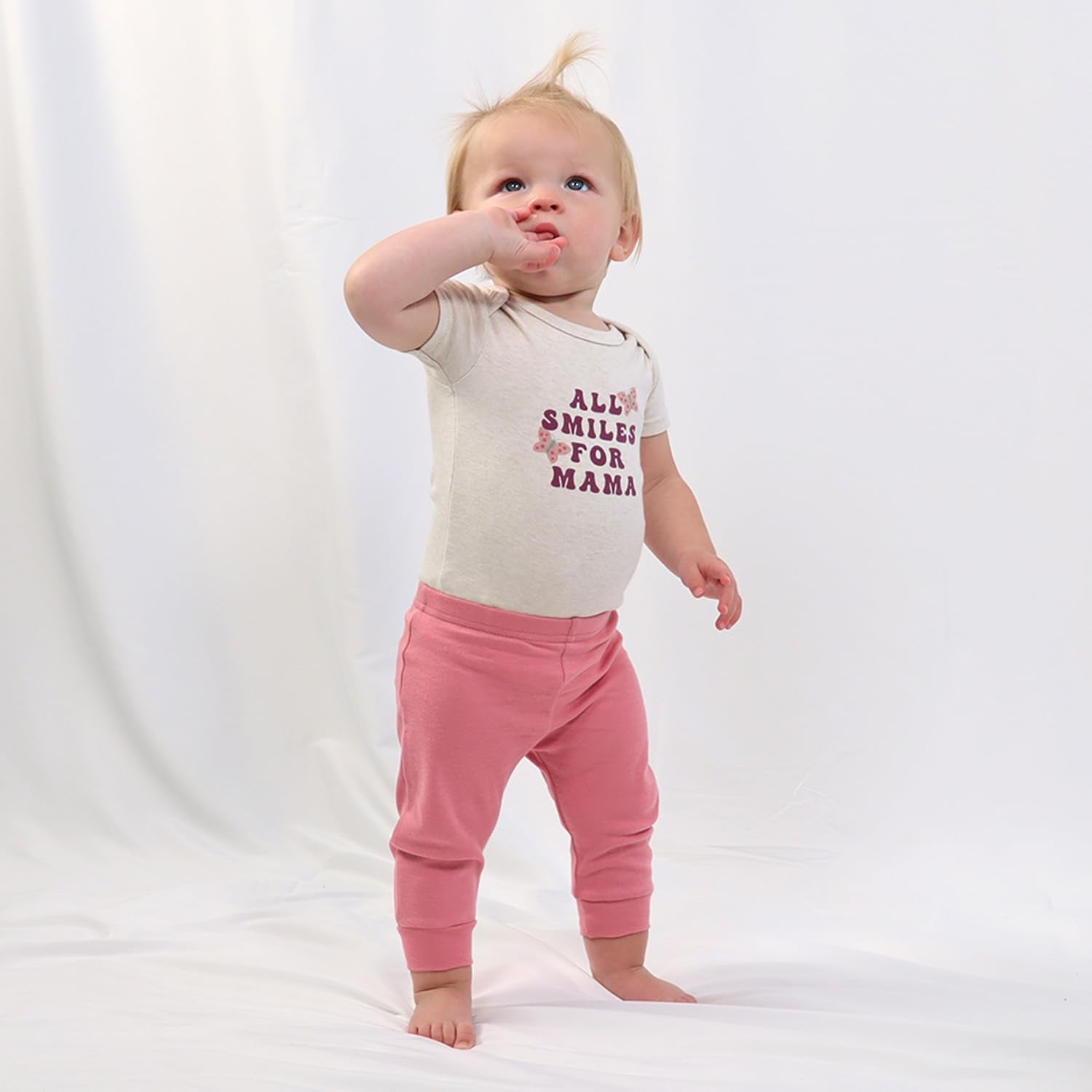 Baby Girl Short Sleeve Bodysuits - Newborn 0-24 Months Baby Clothes - 100% Cotton Outfits - Rainbow Safari