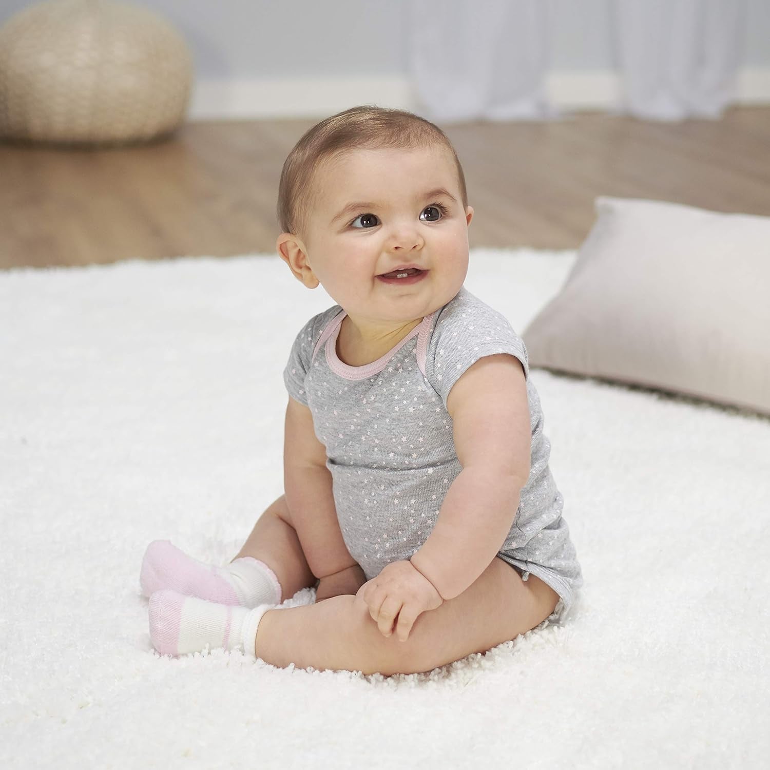 Baby Girls' 5-Pack Short Sleeve Variety Onesies Bodysuits
