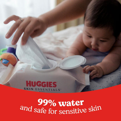 Skin Essentials Baby Wipes, Hypoallergenic, 99% Water, 6 Flip Top Packs (336 Wipes Total)