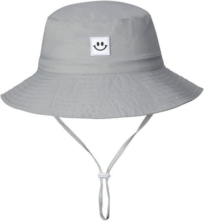 Baby Sun Hat Smile Face UPF 50+ Toddler Bucket Hat for Boys Girls 0-7 Years