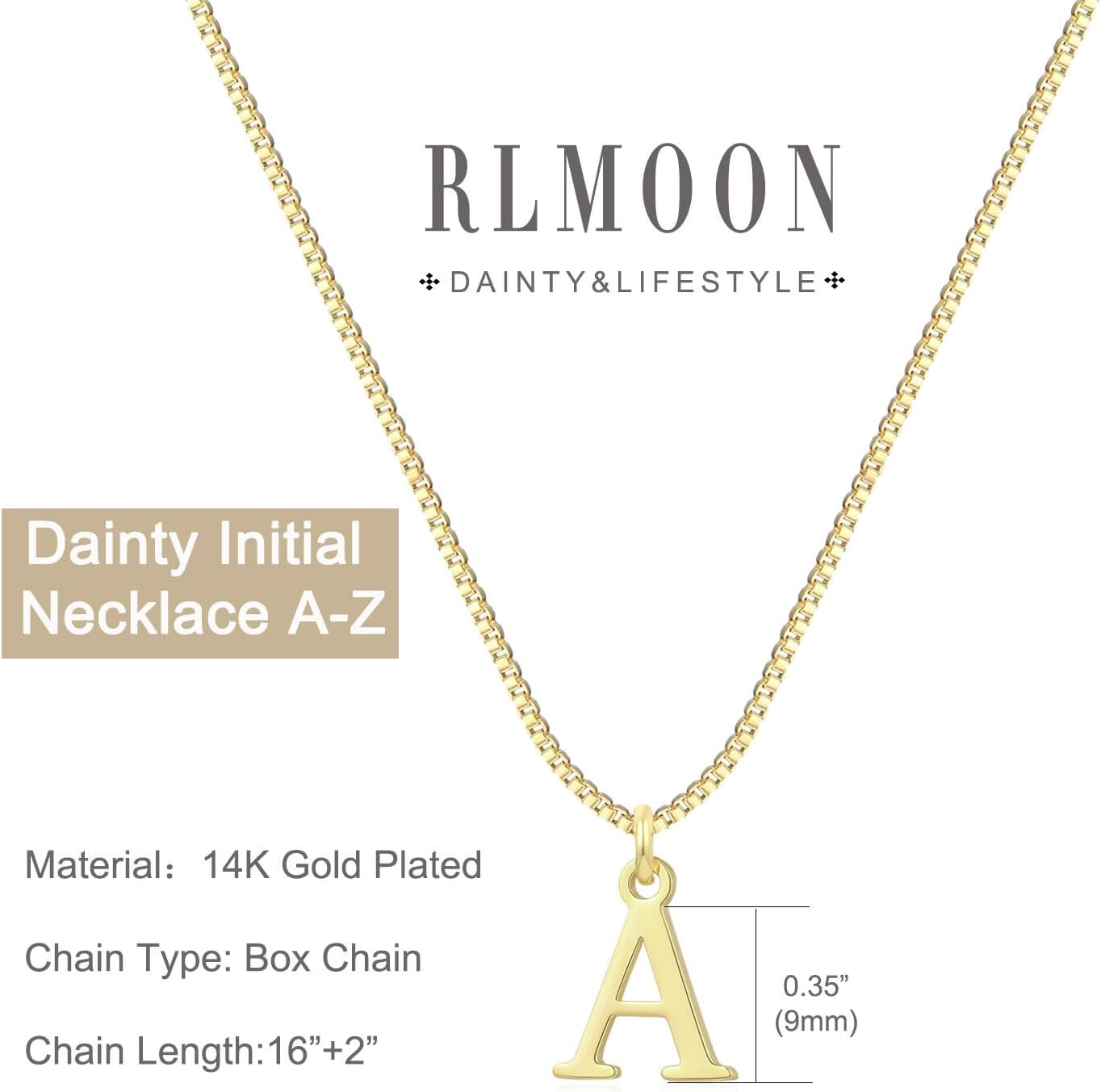 Gold/Silver Initial Necklaces for Women 14K Gold Plated Dainty Letter Necklace Tiny Silver Initial Pendant Name Necklace A-Z Personalized Gift Trendy Jewelry