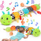 Baby Sensory Toy 0-6 Month Music Animal Stuffed Plush Caterpillar Toy for Infant 0-3-6 Month Tummy Time with Baby Mirror Crinkle Rattle for 6-12 Month Easter Toy for Newborn Boys Girls Birthday Gifts
