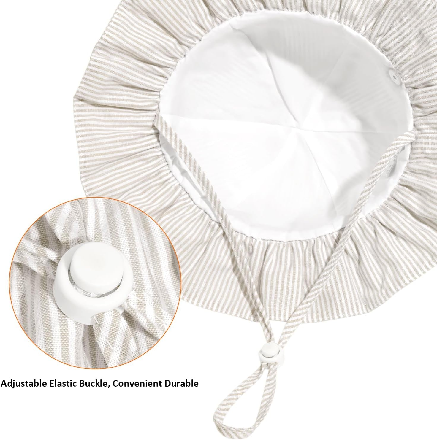 Baby Girl Wide Brim Bucket Hats with UPF 50+ Outdoor Adjustable Beach Hat with Sun Hat