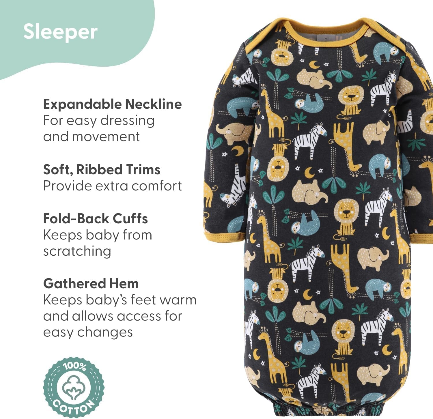 Baby Layette Gift Set for Baby Boys - 16 Piece Boy Baby Clothes Newborn to 9 Months - King of the Jungle