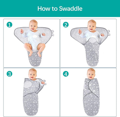 Baby Swaddles 0-3 Months for Boy Girls, Baby Swaddle, Newborn Swaddle, Cotton Swaddle Blanket, Baby Essentials, Lovely Grey Print, 2 Pack