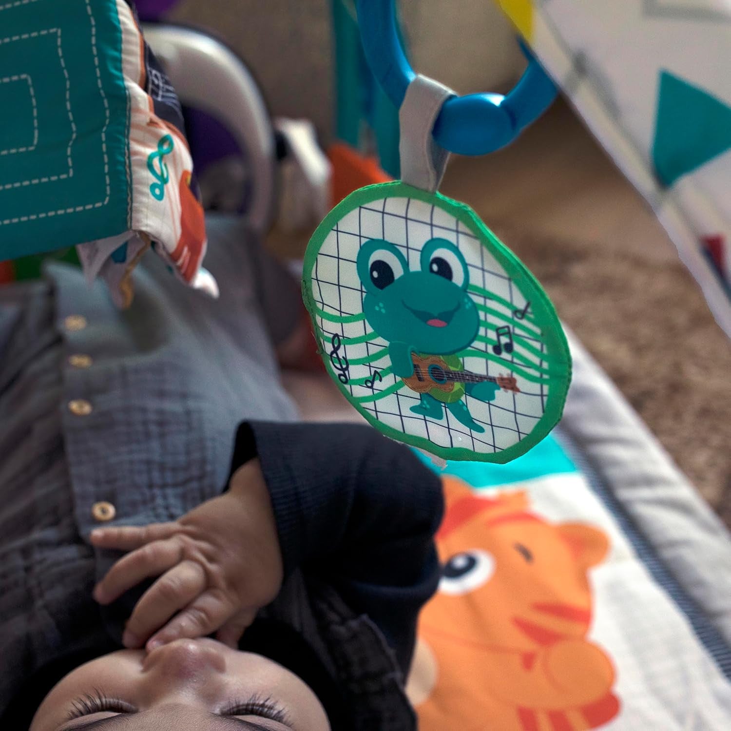 4-In-1 Kickin' Tunes Music and Language Play Gym and Piano Tummy Time Activity Mat